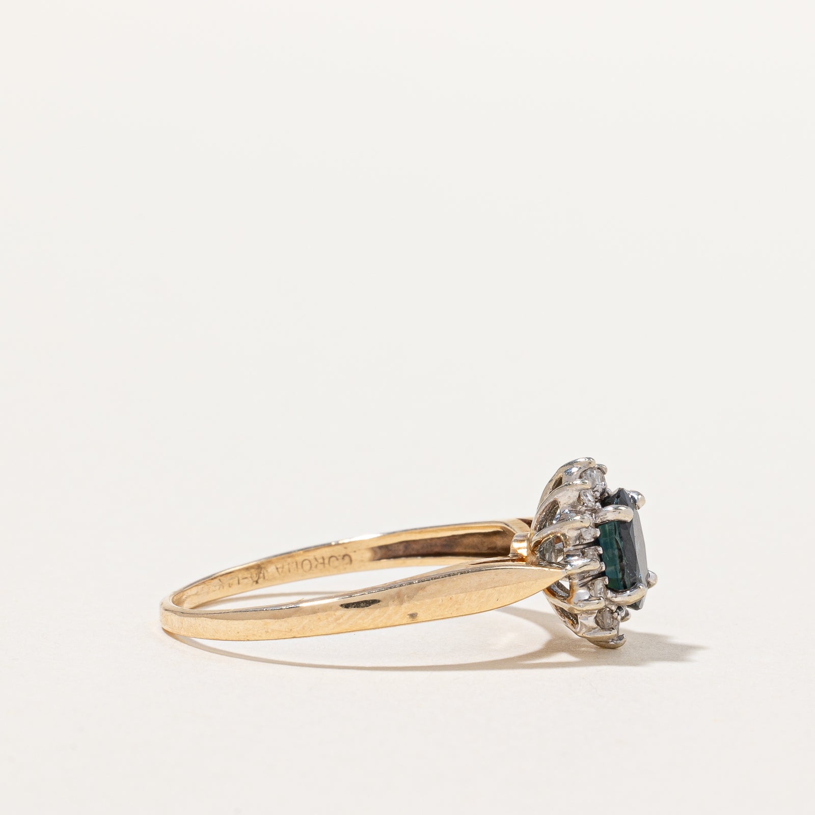 Sapphire & Diamond Halo Ring | 0.43ct, 0.10ctw | SZ 8.75 |