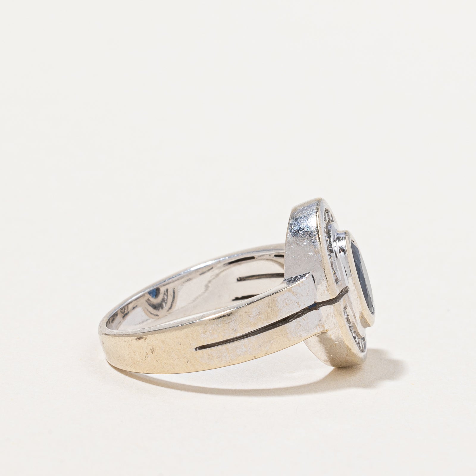 Sapphire & Diamond Halo Ring | 0.45ct, 0.13ctw | SZ 6.25 |