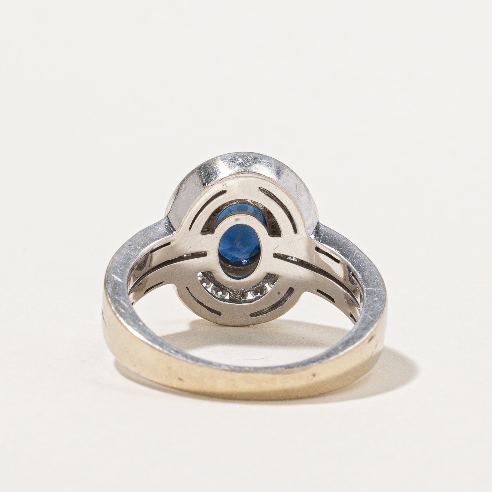 Sapphire & Diamond Halo Ring | 0.45ct, 0.13ctw | SZ 6.25 |