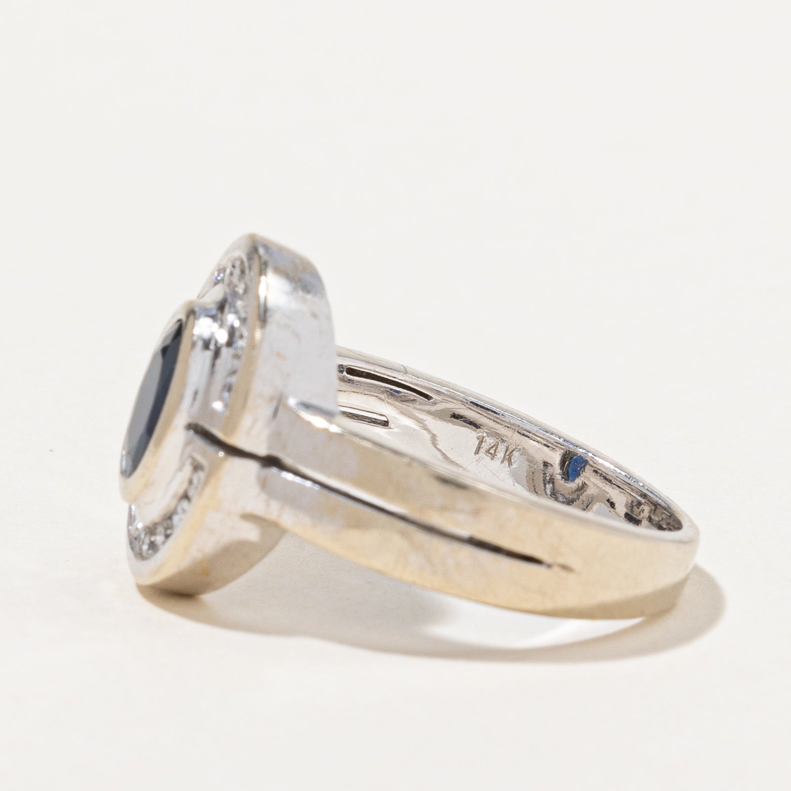 Sapphire & Diamond Halo Ring | 0.45ct, 0.13ctw | SZ 6.25 |