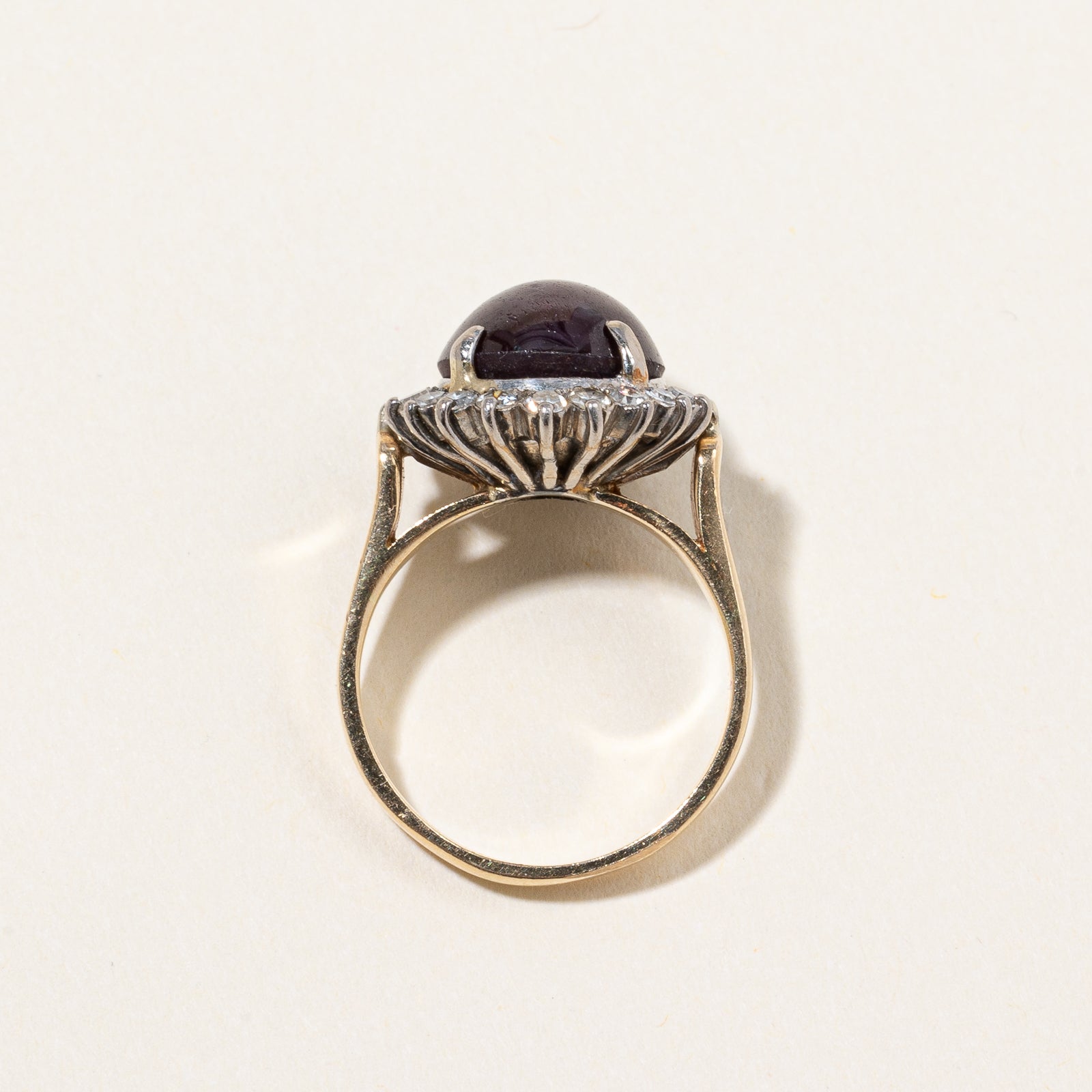 Star Ruby & Diamond Halo Ring | 5.00ct, 0.40ctw | SZ 5.25 |