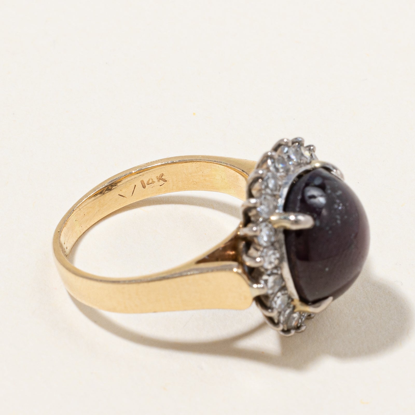 Star Ruby & Diamond Halo Ring | 5.00ct, 0.40ctw | SZ 5.25 |