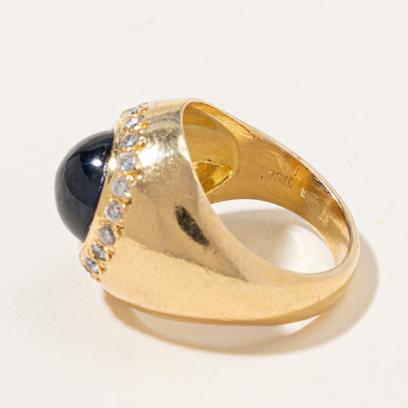 Sapphire & Diamond Halo Ring | 3.20ct, 0.20ctw | SZ 2.5 |