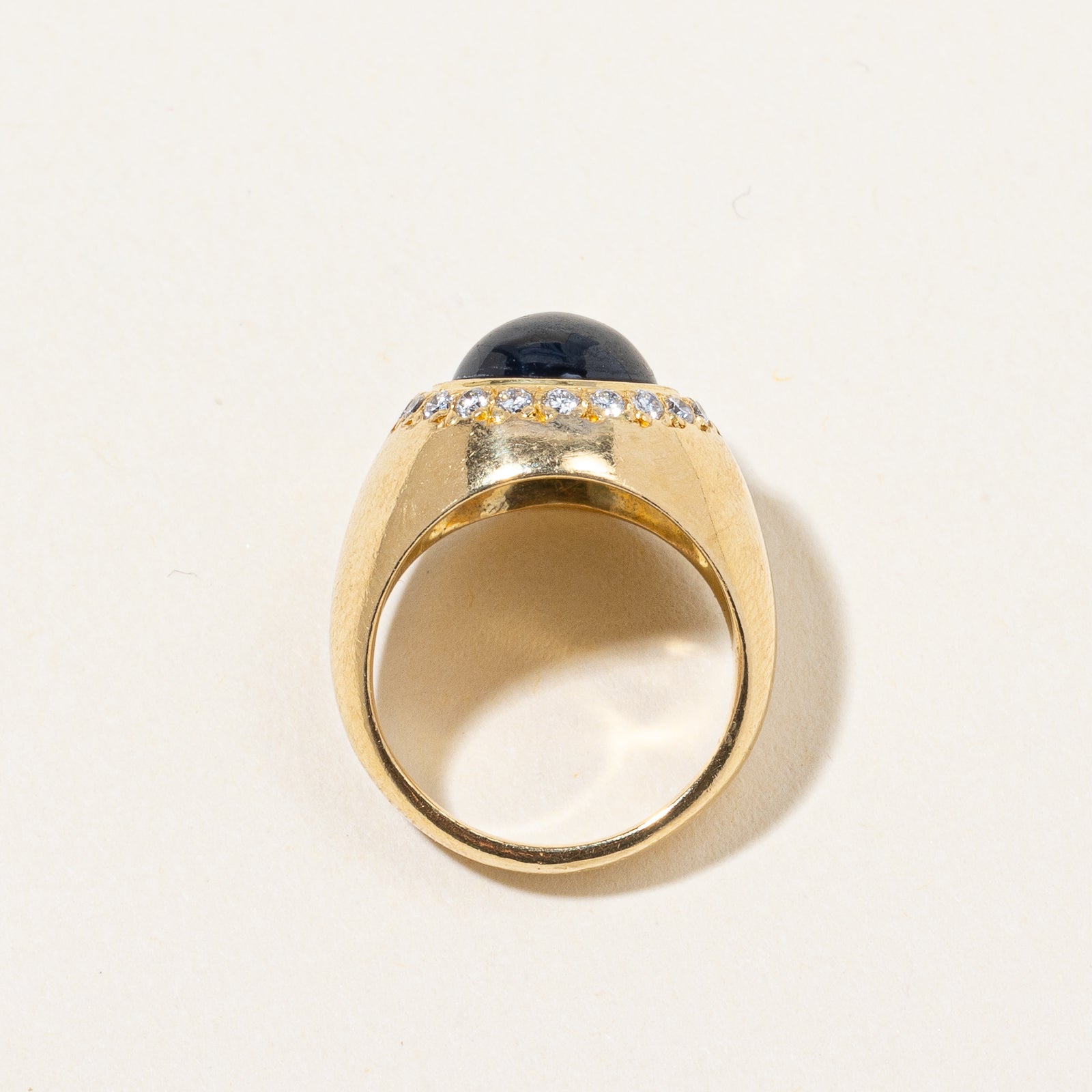 Sapphire & Diamond Halo Ring | 3.20ct, 0.20ctw | SZ 2.5 |