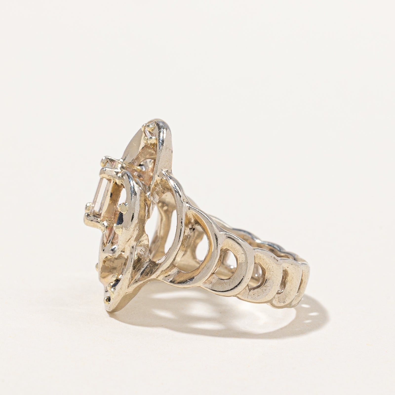 Diamond & Sapphire Freeform Ring | 0.58ctw, 0.18ctw | SZ 7.25 |