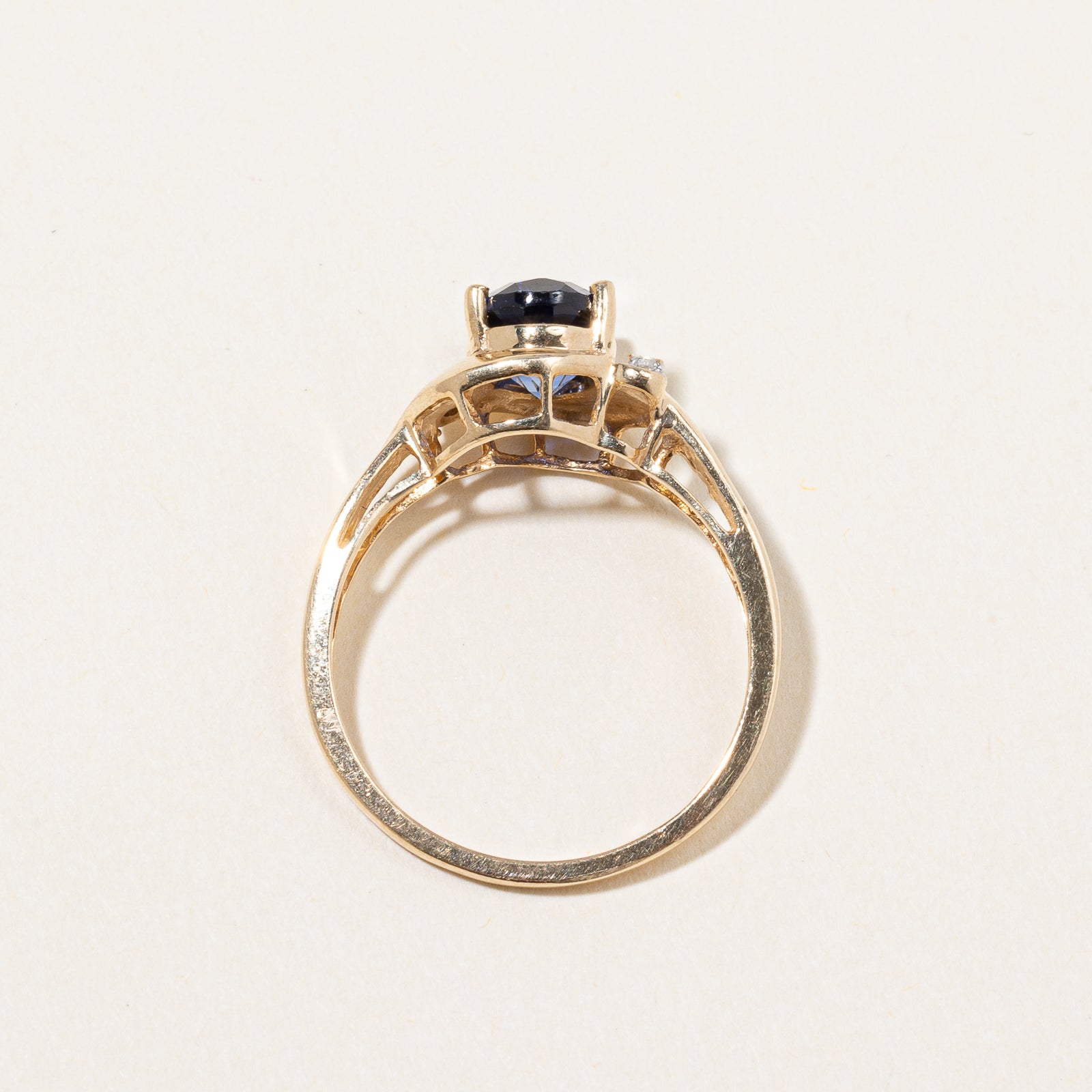 Synthetic Sapphire & Natural Diamond Ring | 1.50ct, 0.01ctw | SZ 6.75 |