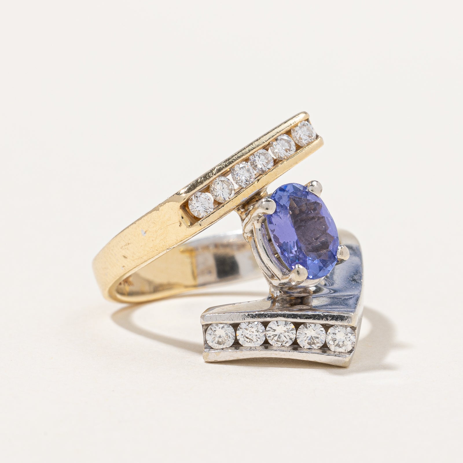 Tanzanite & Diamond Bypass Ring | 1.00ct, 0.40ctw | SZ 8.25 |