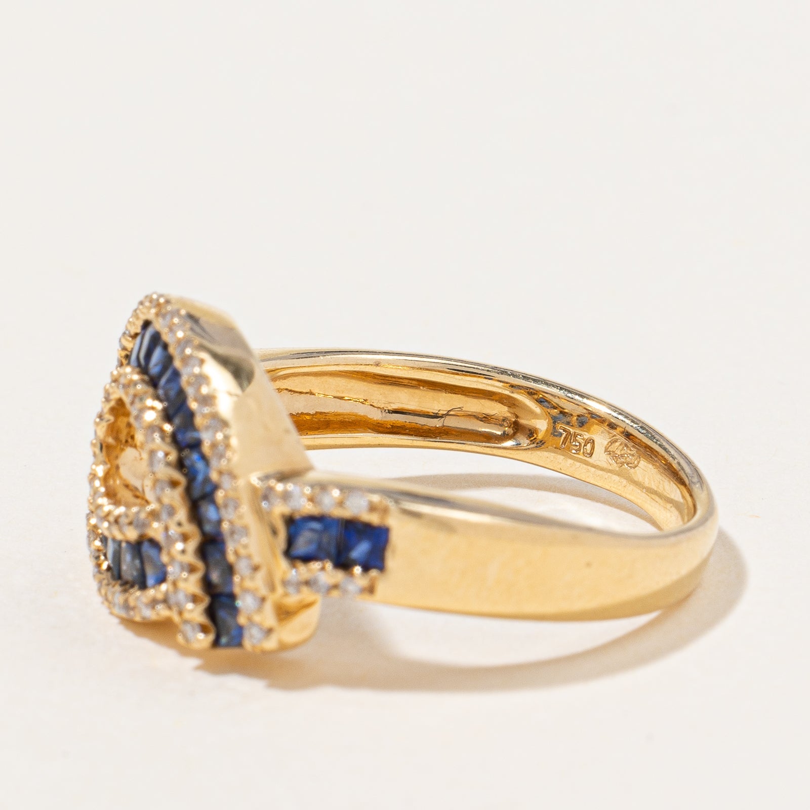 Channel Set Sapphire & Diamond Ring | 1.00ctw, 0.16ctw | SZ 7 |