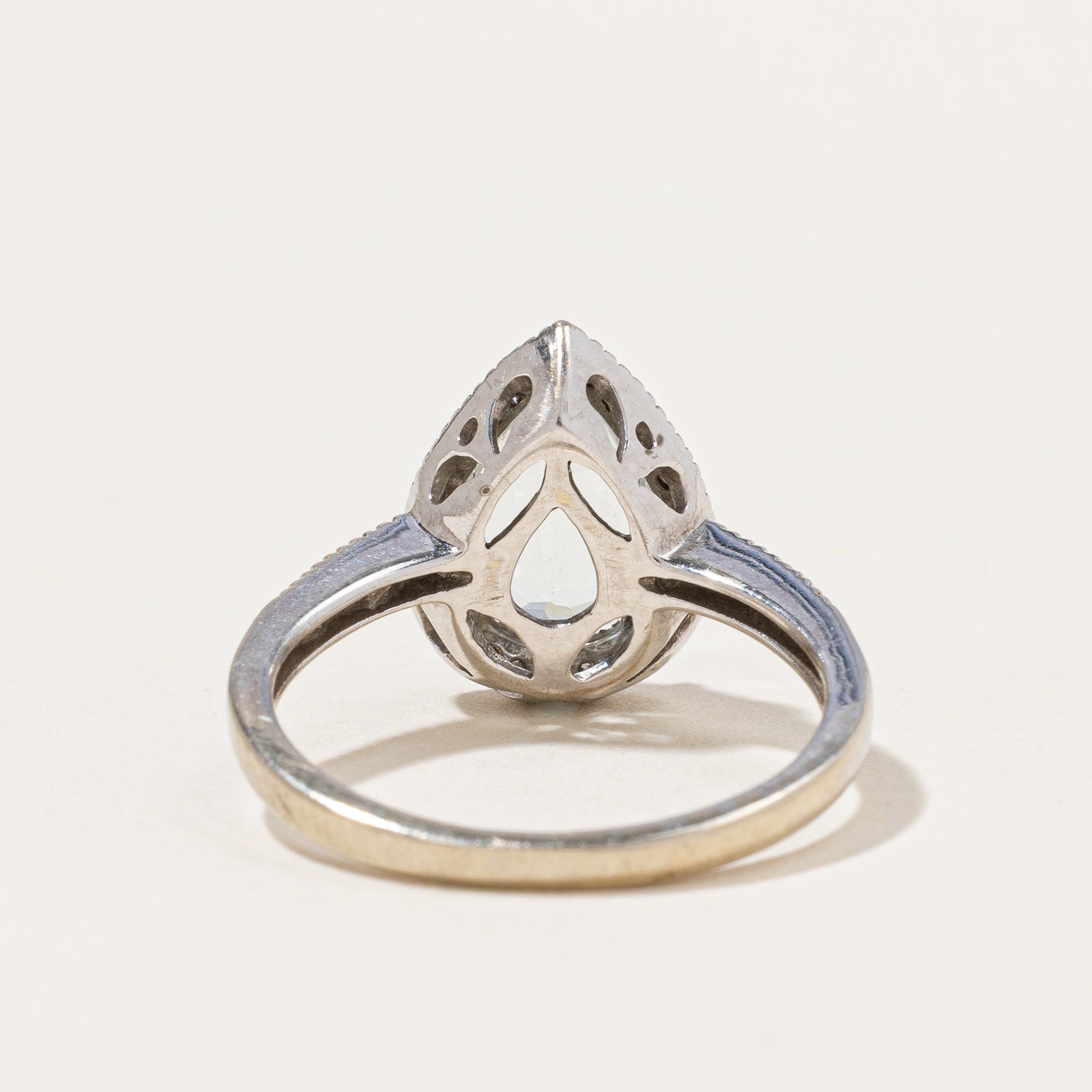 Aquamarine & Diamond Cocktail Ring | 1.10ct, 0.18ctw | SZ 6 |