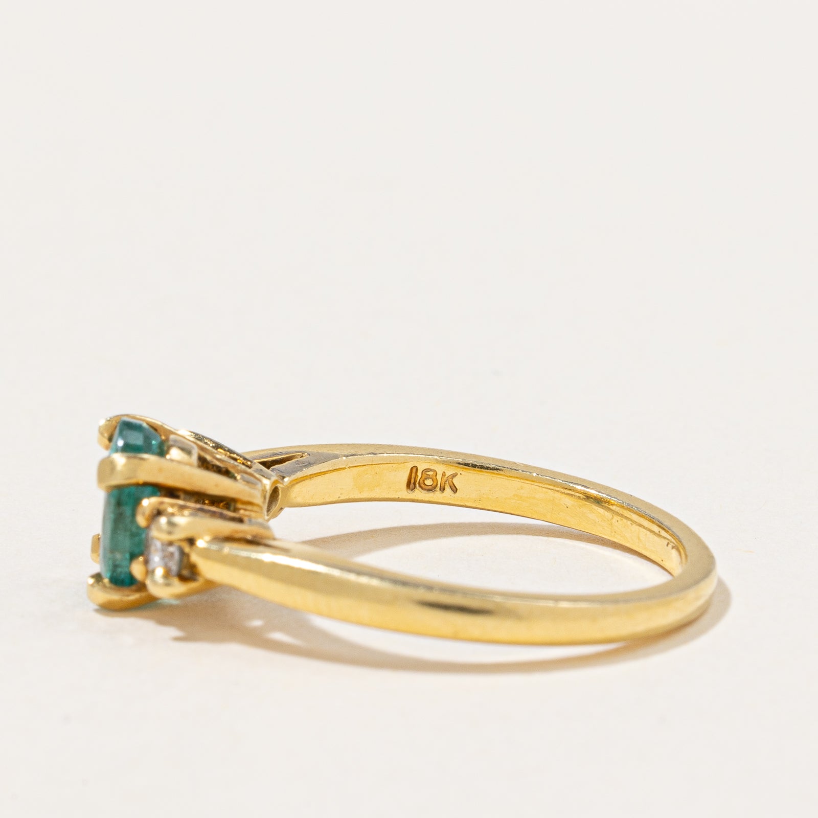 Emerald & Diamond Ring | 0.55ct, 0.14ctw | SZ 5 |