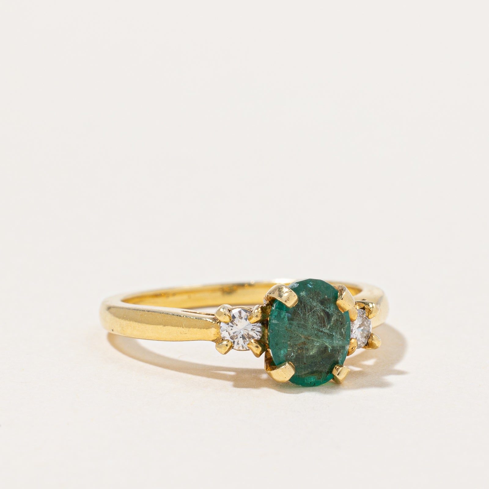 Emerald & Diamond Ring | 0.55ct, 0.14ctw | SZ 5 |