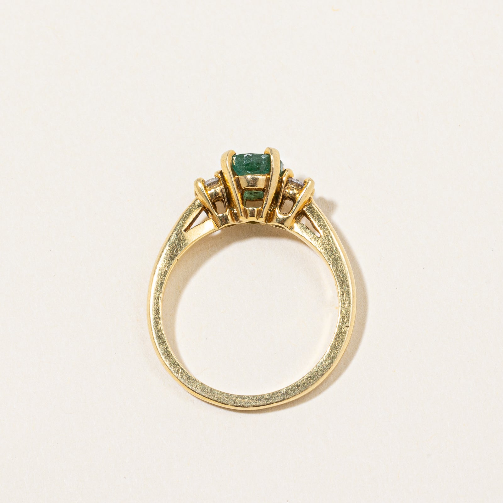 Emerald & Diamond Ring | 0.55ct, 0.14ctw | SZ 5 |
