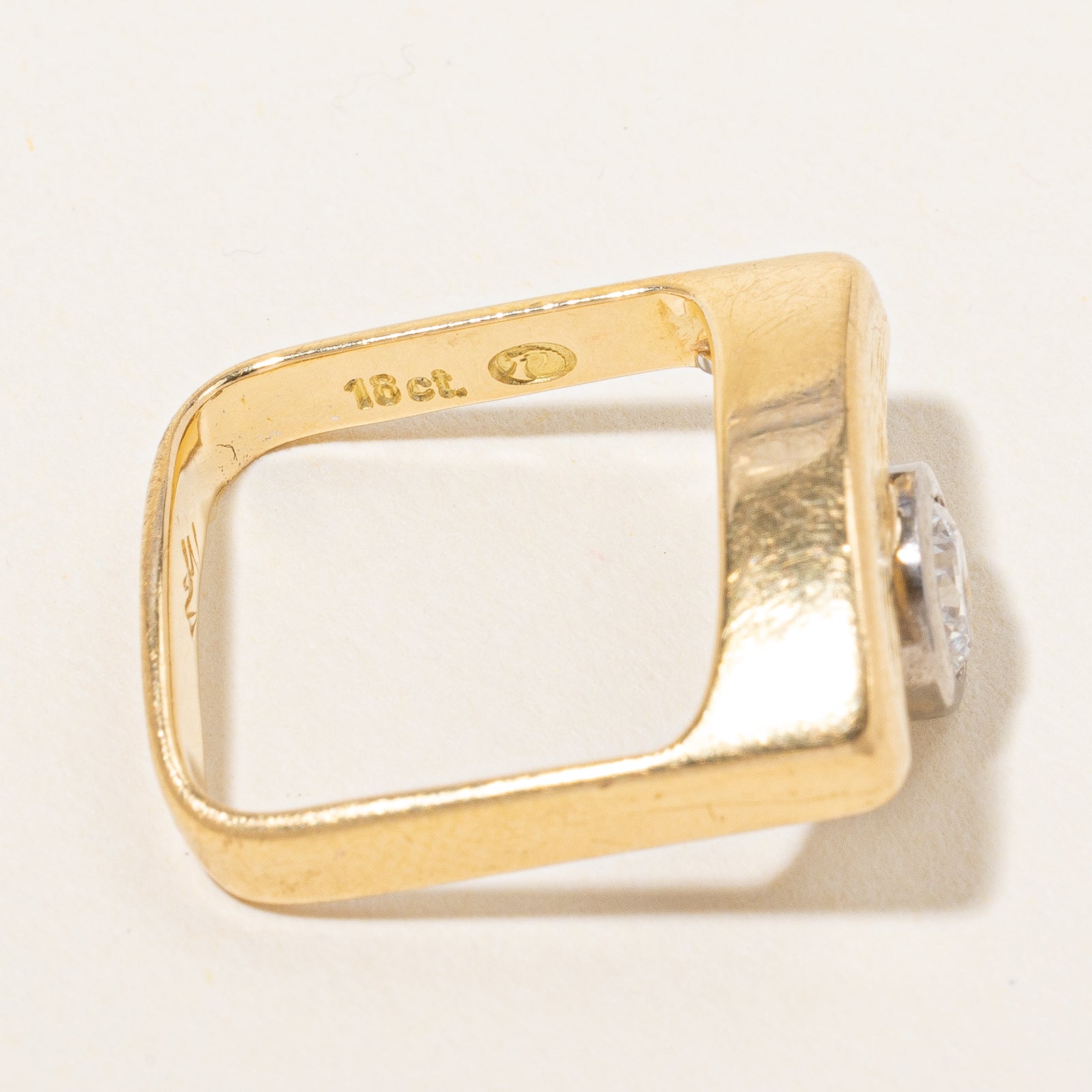 Bezel Set Abstract Diamond Ring | 0.70 ctw, SZ 5.25 |