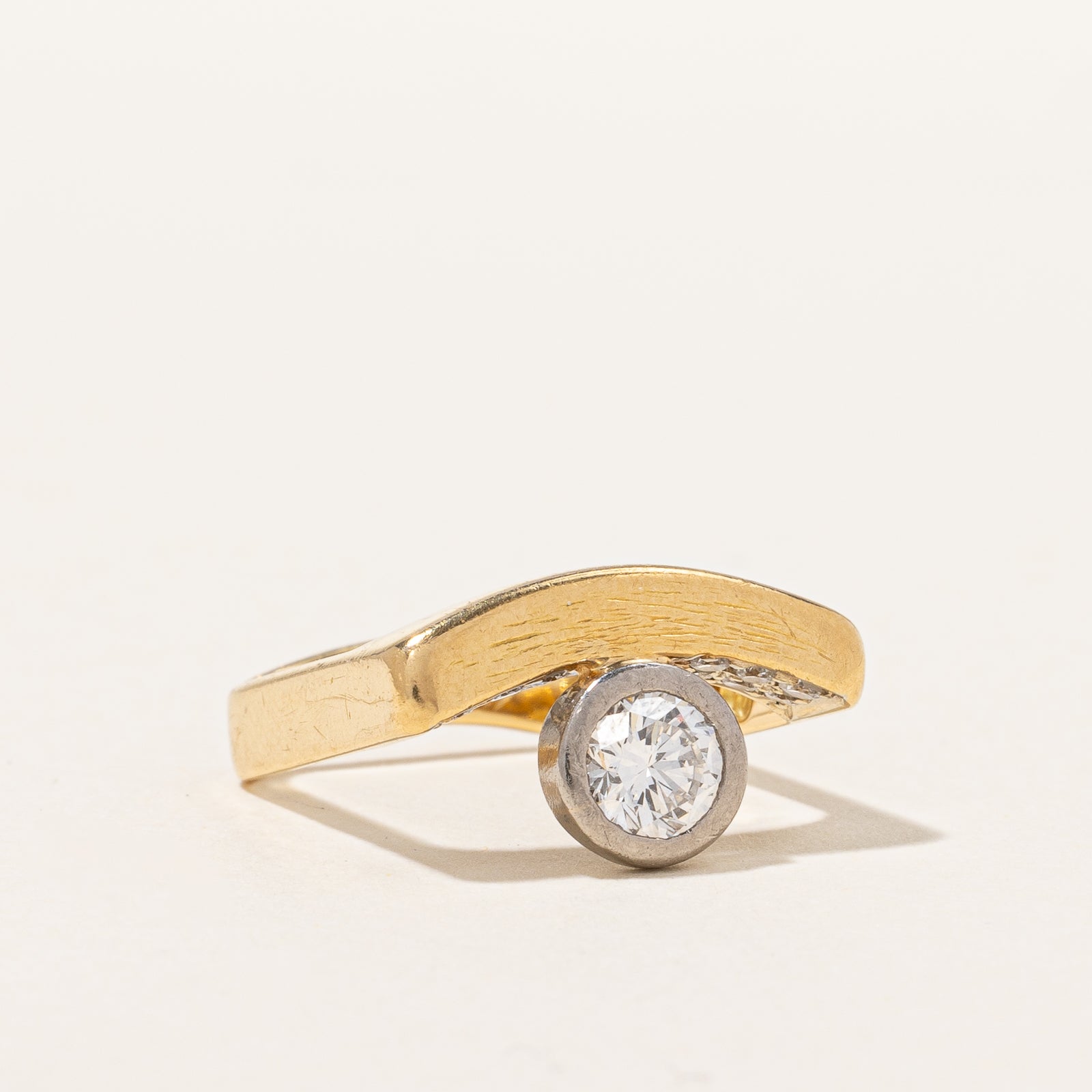 Bezel Set Abstract Diamond Ring | 0.70 ctw, SZ 5.25 |
