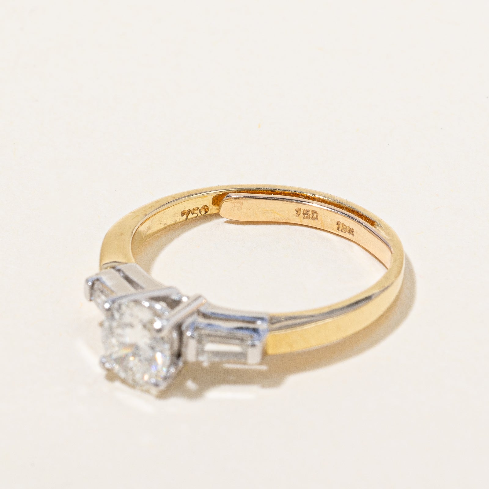 Vintage Colourless Diamond Engagement Ring | 0.66ctw | SZ 4.75 |