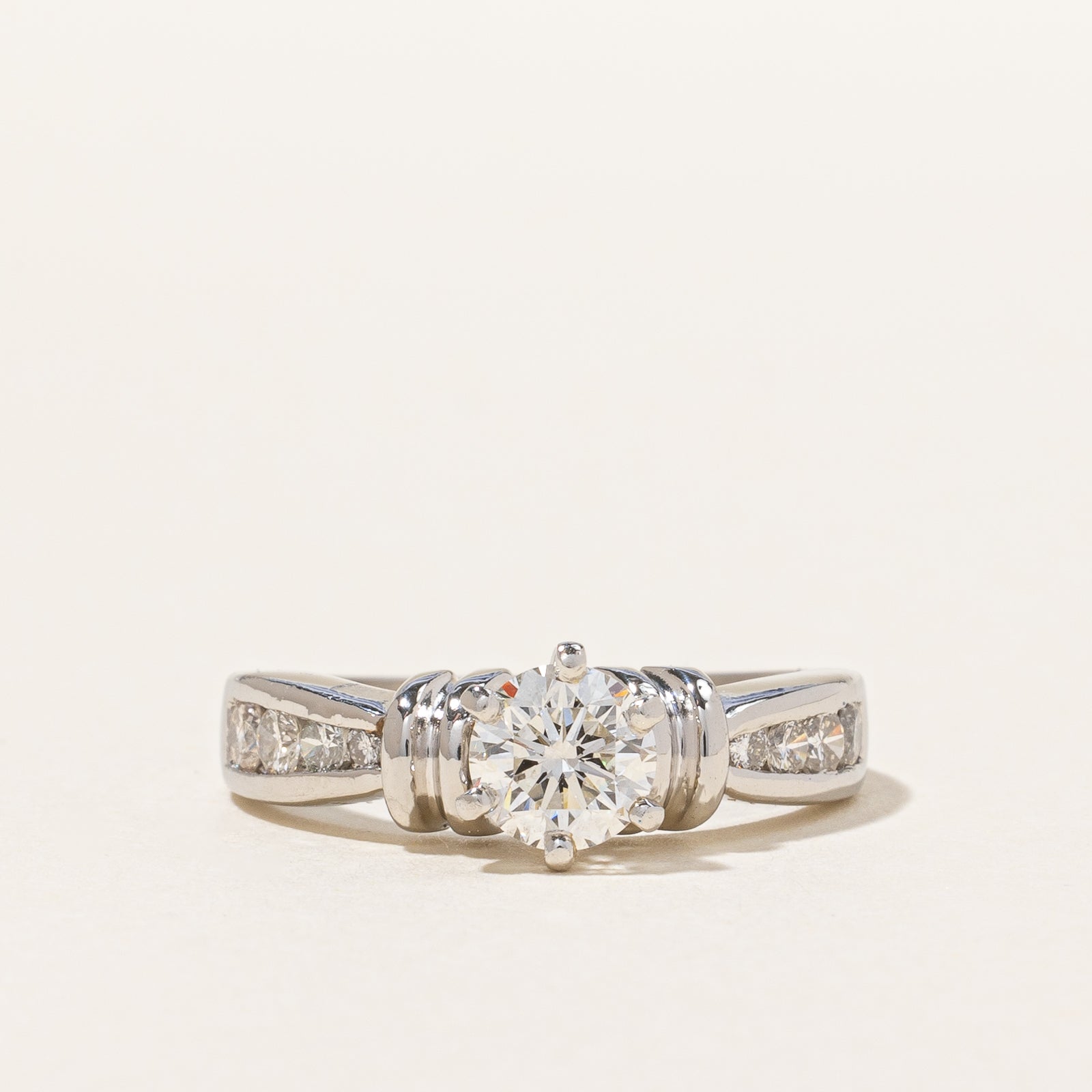 Bague de fiançailles en diamant avec détail ruban | 1,05 ct | Taille 6 |