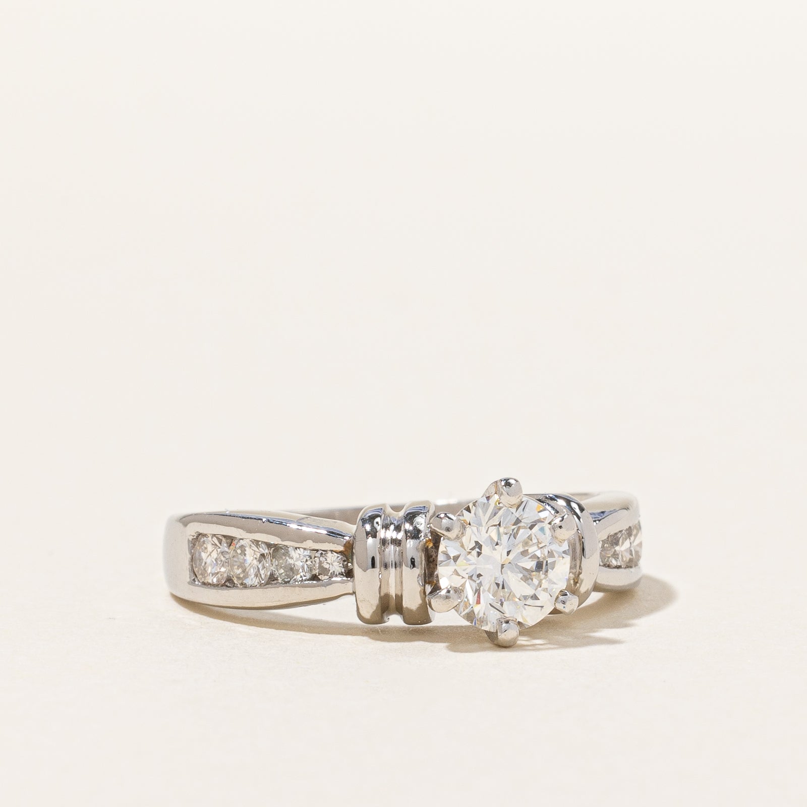 Bague de fiançailles en diamant avec détail ruban | 1,05 ct | Taille 6 |