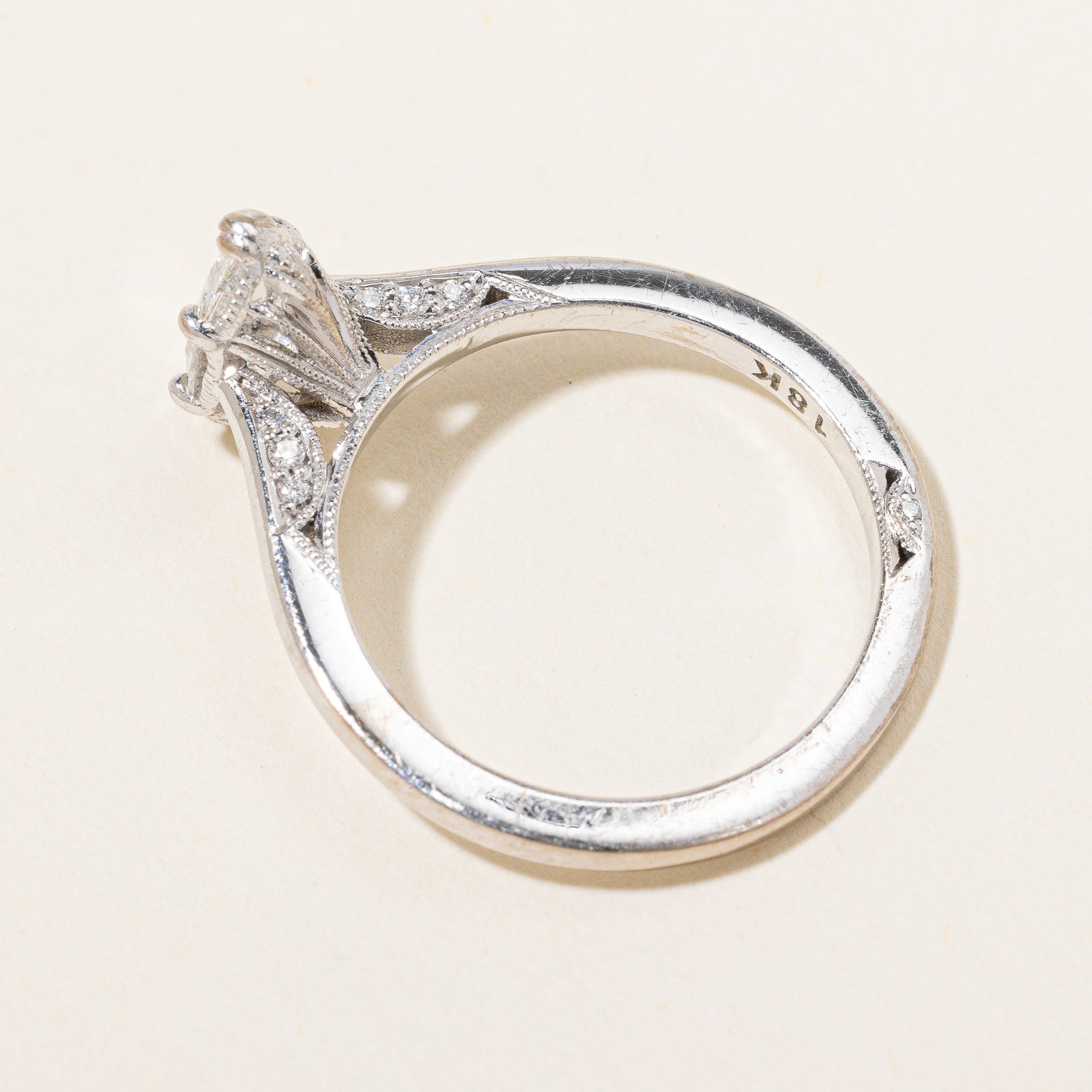 'Tacori' 1.01ct GIA-graded Natural Diamond Engagement Ring | GIA 1.01ct SI1 F | 0.08ctw | SZ 6.5 |