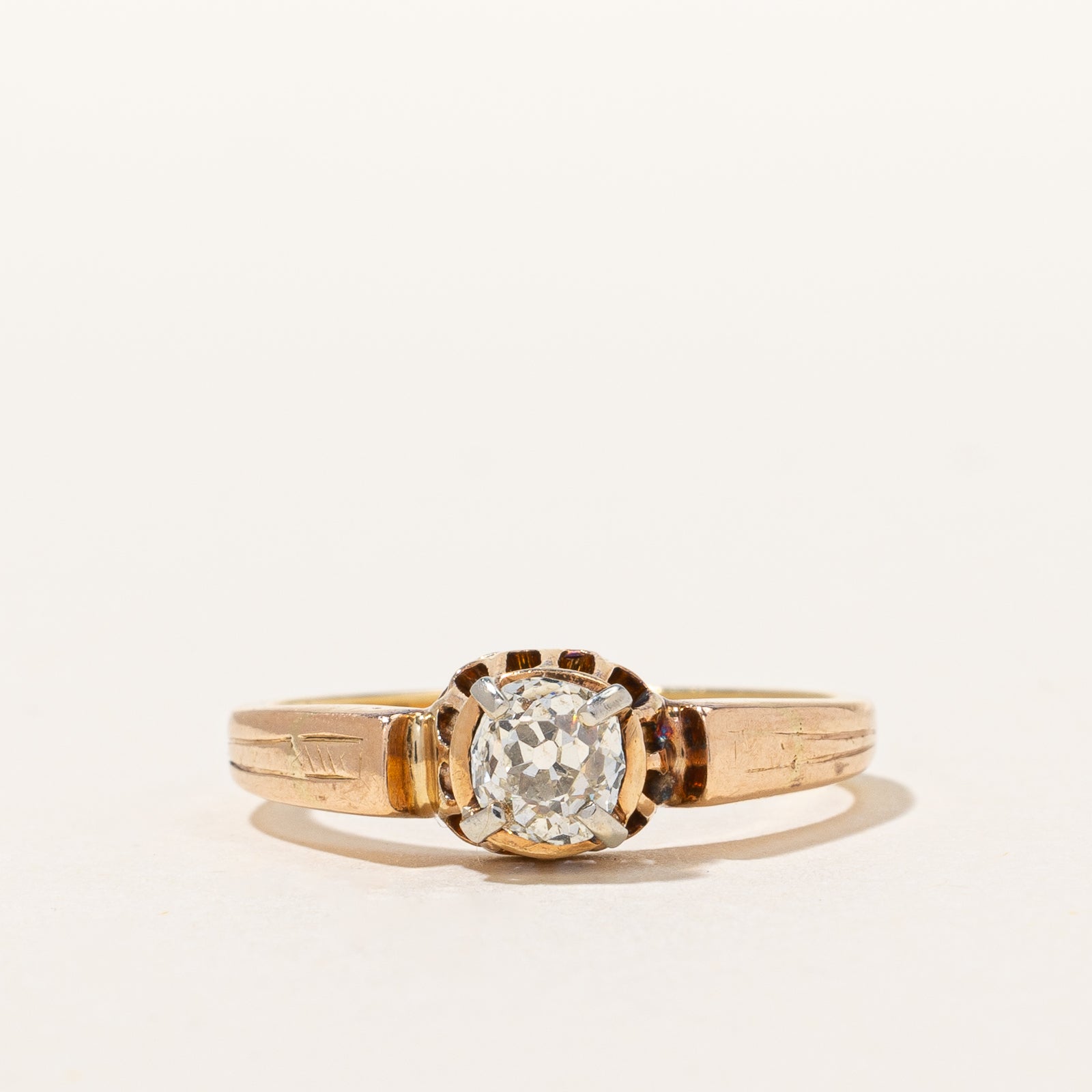 Restored Old Mine Diamond Engagement Ring | 0.52ct | SZ 7 |