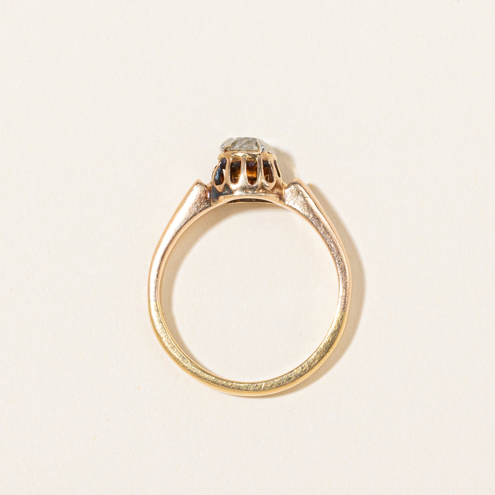 Restored Old Mine Diamond Engagement Ring | 0.52ct | SZ 7 |