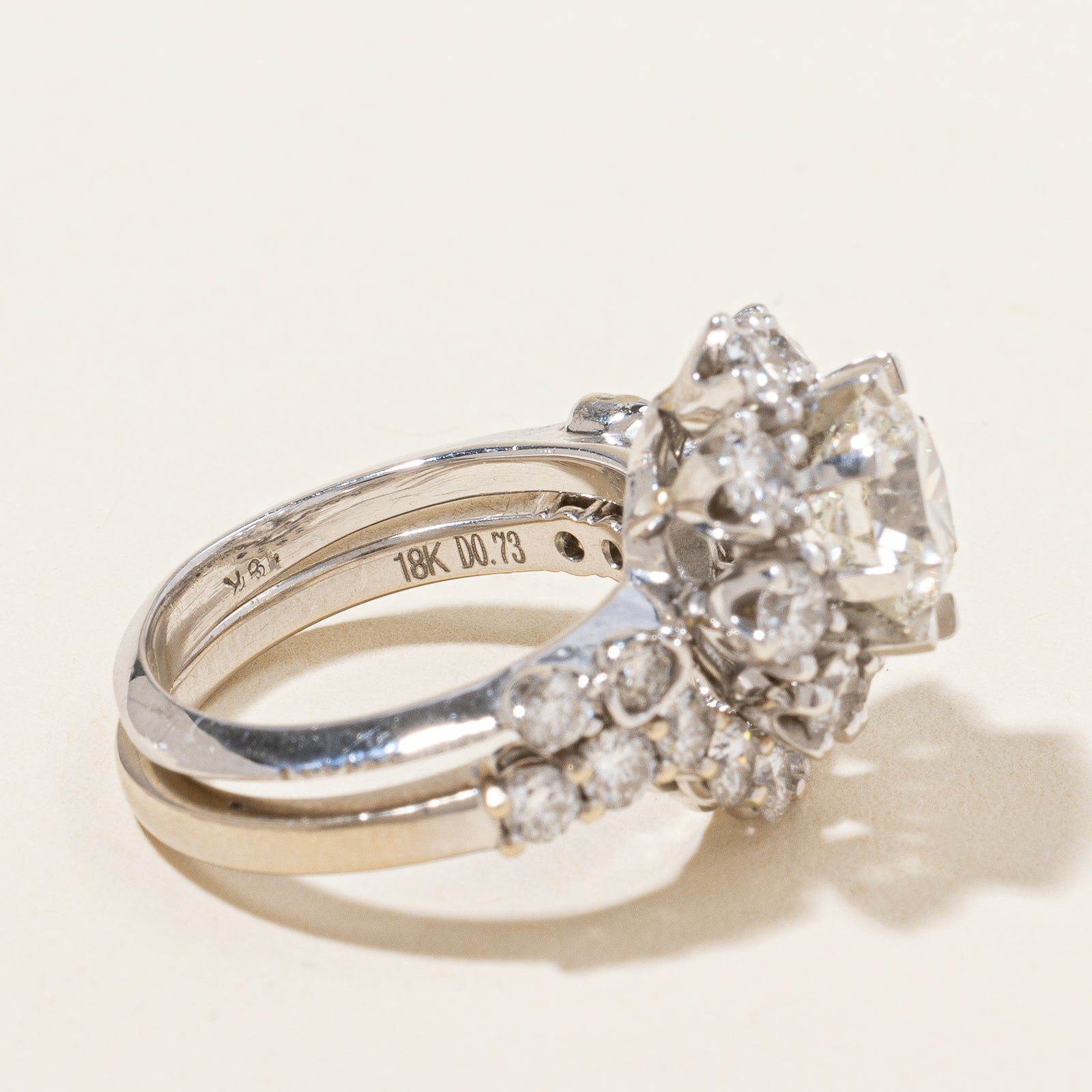 3.50ctw+ Natural Canadian Diamond Wedding Set | 1.79ct VVS2 G Ex | 3.58ctw | SZ 5 |