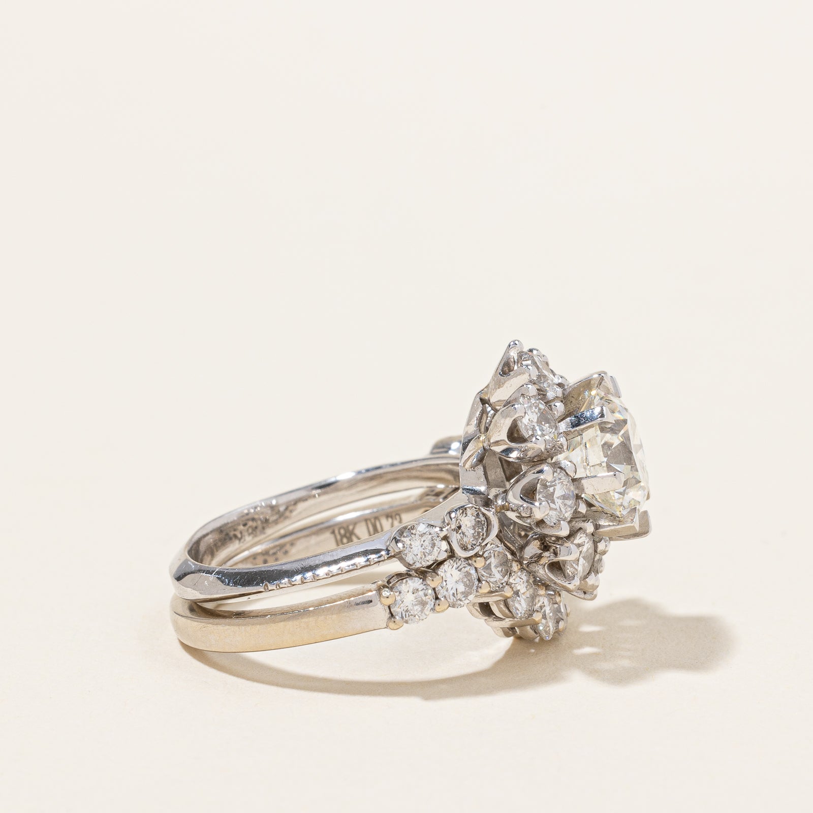 Canadian Diamond Wedding Set | 1.79ct VVS2 G Ex | 3.58ctw | SZ 5 |