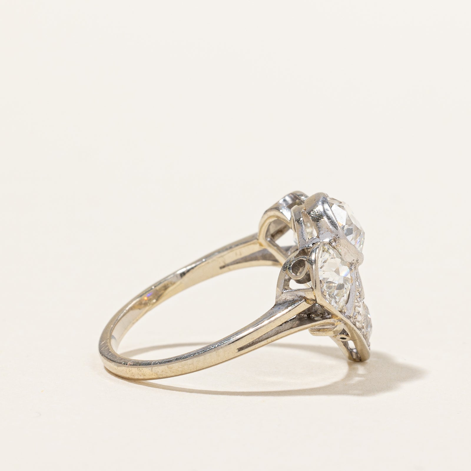 Art Deco-Era Old Mine-cut Diamond Ring | 2.36ctw | SZ 6 |