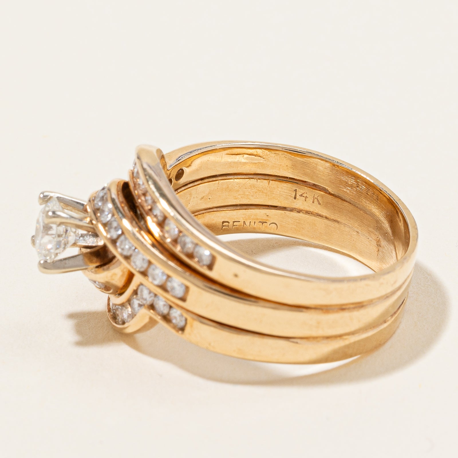 Channel Set Diamond Bypass Soldered |1.29ctw | SZ 8 |