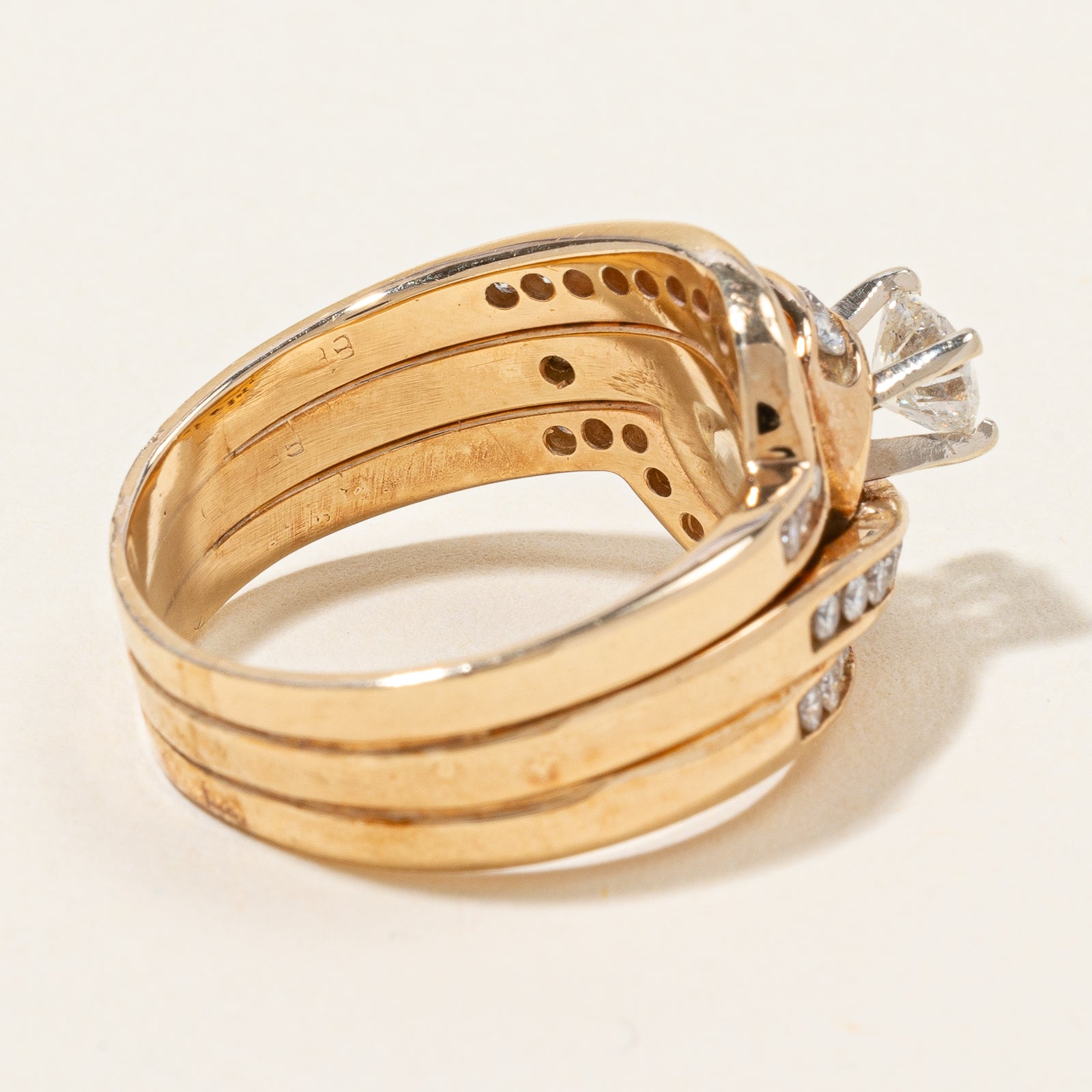 Channel Set Diamond Bypass Soldered |1.29ctw | SZ 8 |