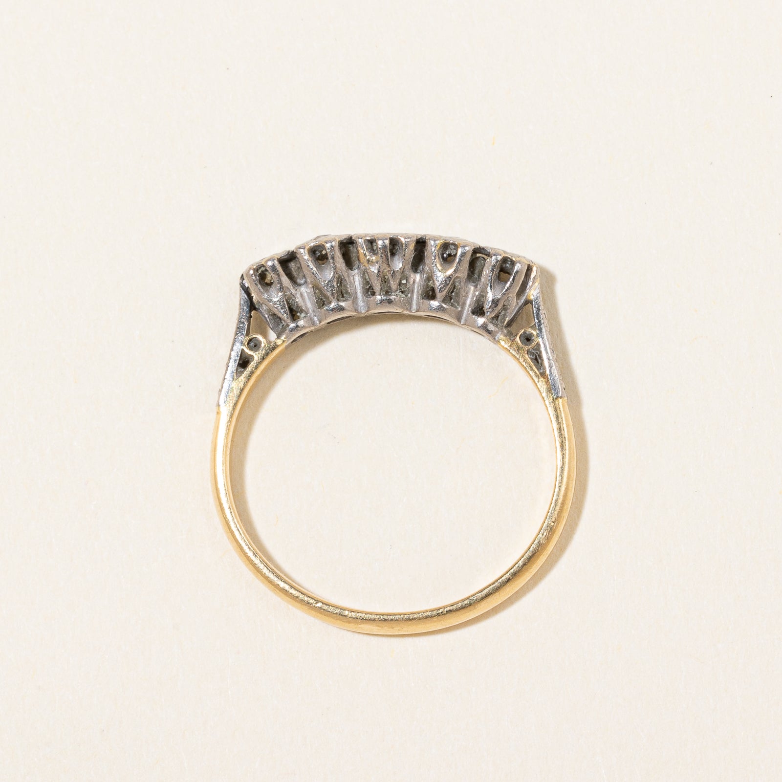 Antique Edwardian Five Stone Diamond Ring | 0.04ctw | SZ 6.25 |