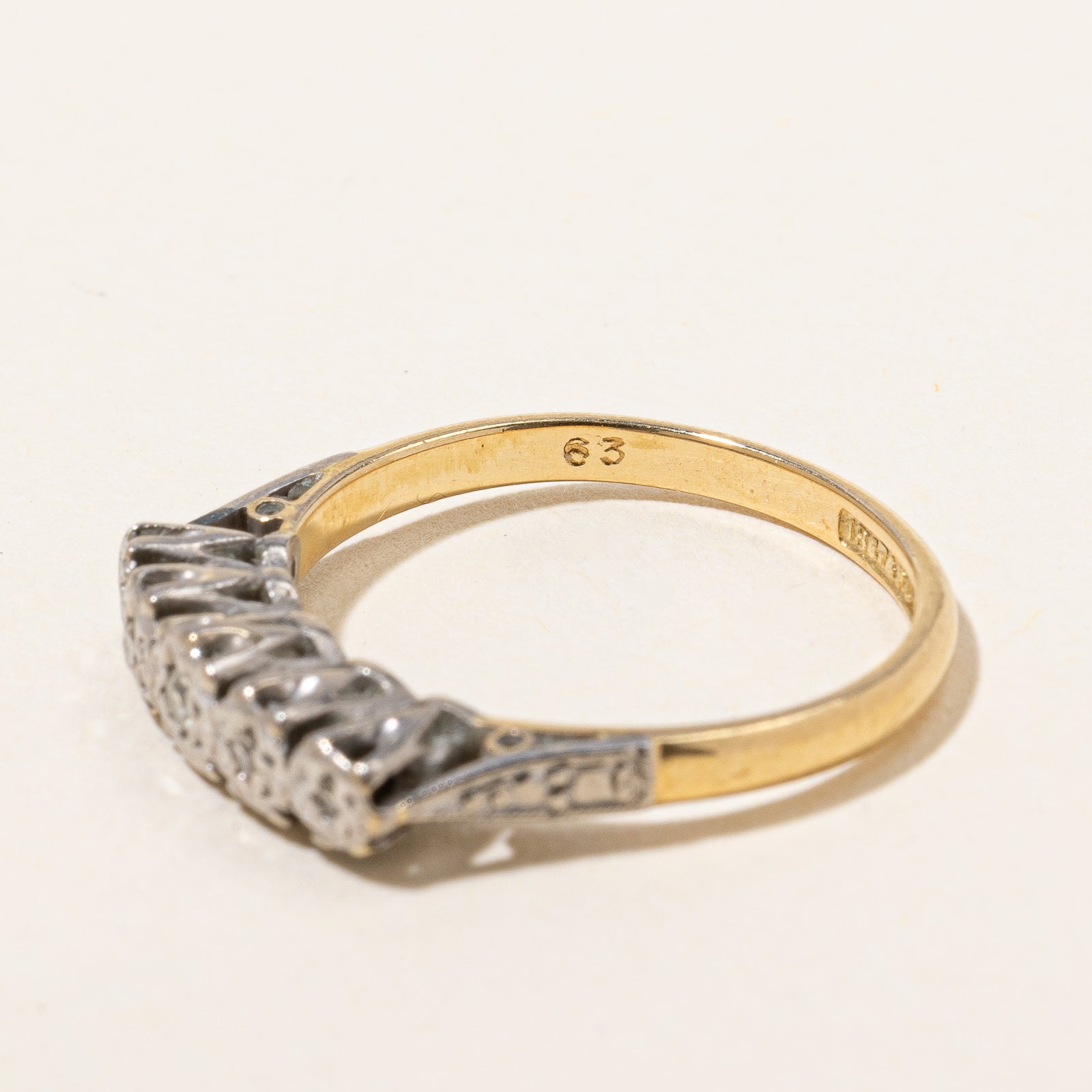 Antique Edwardian Five Stone Diamond Ring | 0.04ctw | SZ 6.25 |