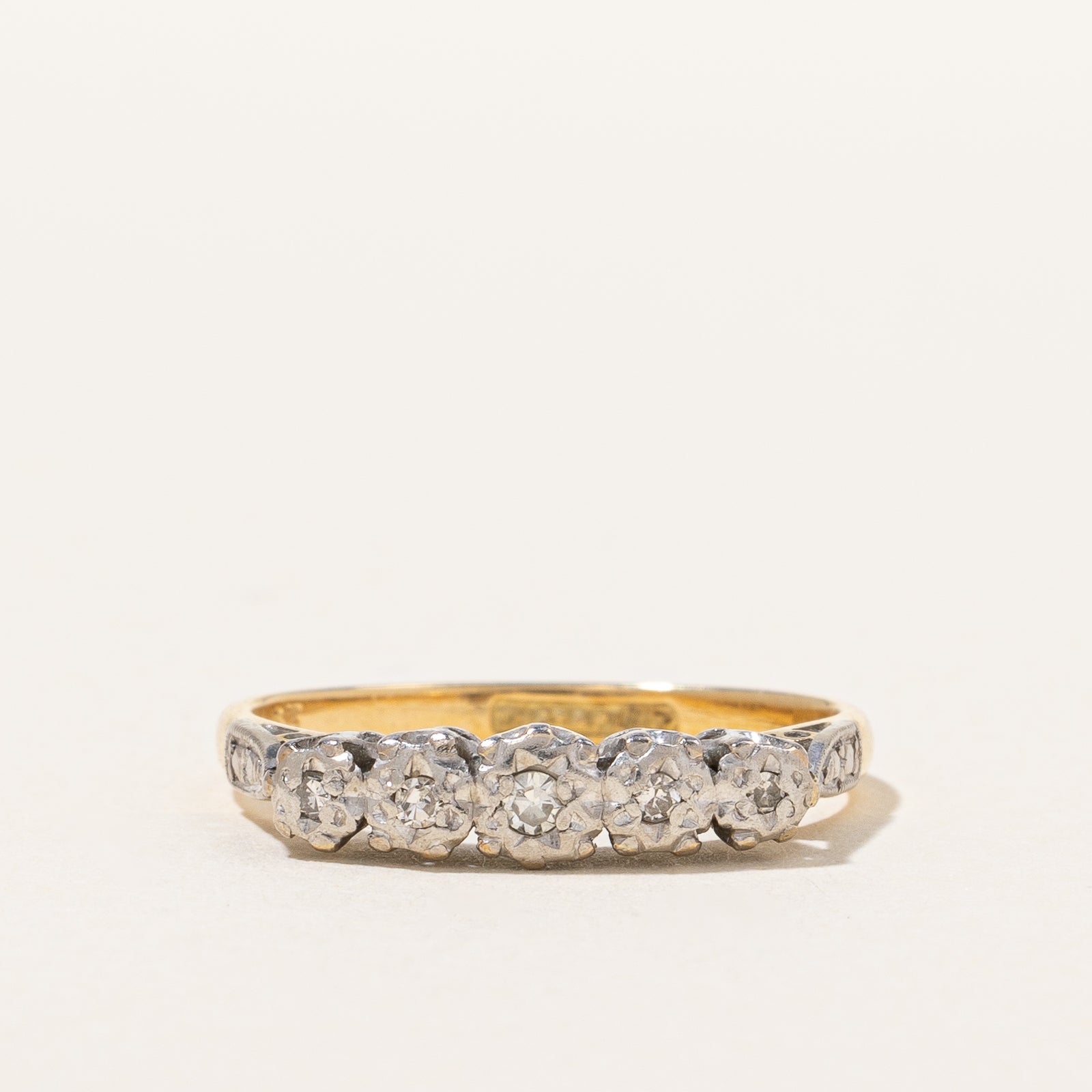 Antique Edwardian Five Stone Diamond Ring | 0.04ctw | SZ 6.25 |