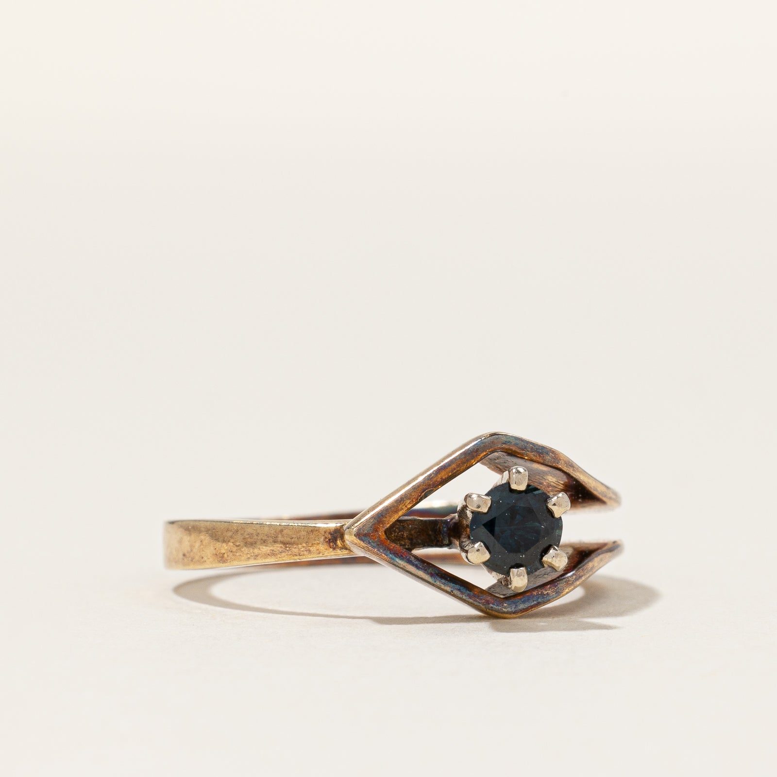 14k Yellow Gold Sapphire Ring | 0.24ct | SZ 5