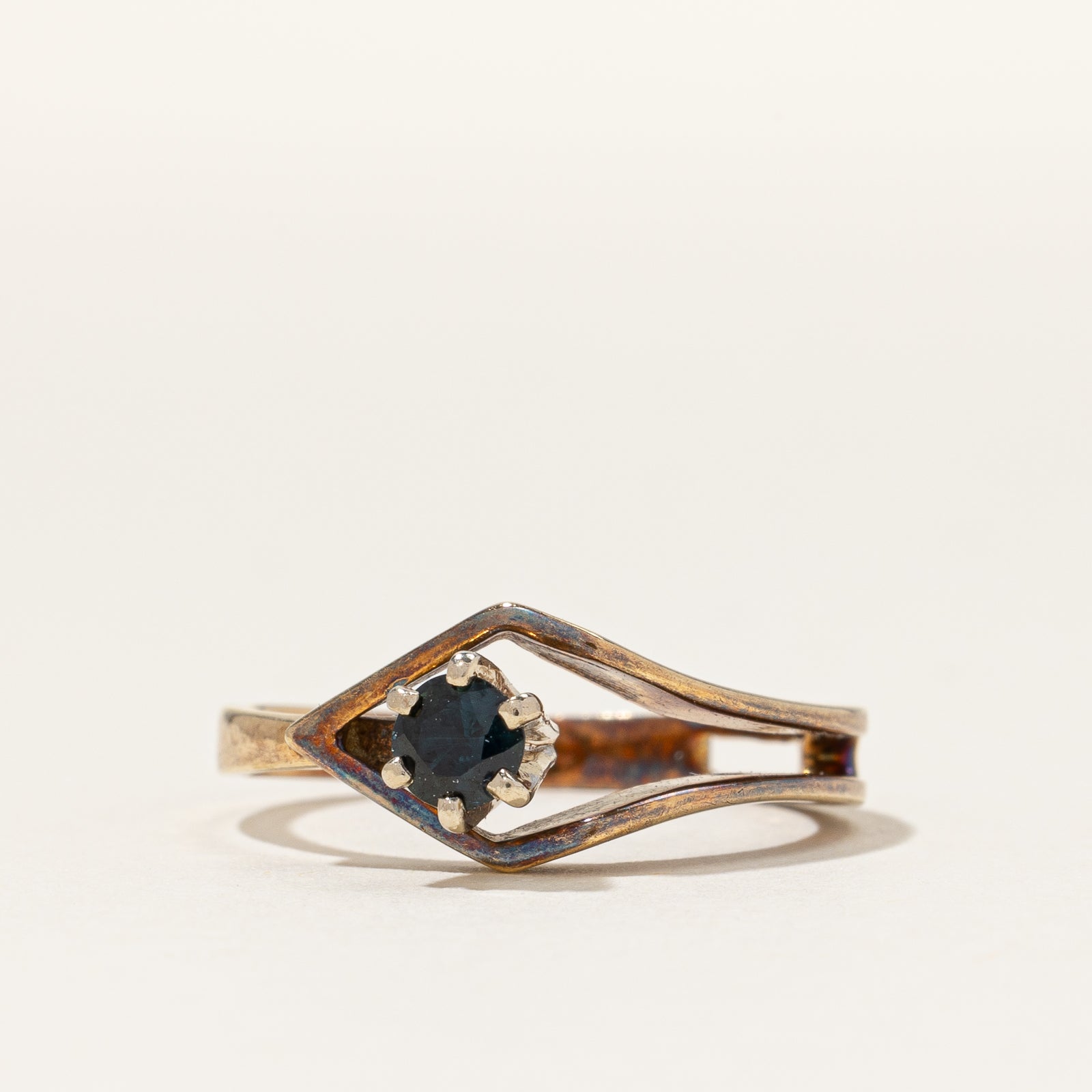14k Yellow Gold Sapphire Ring | 0.24ct | SZ 5