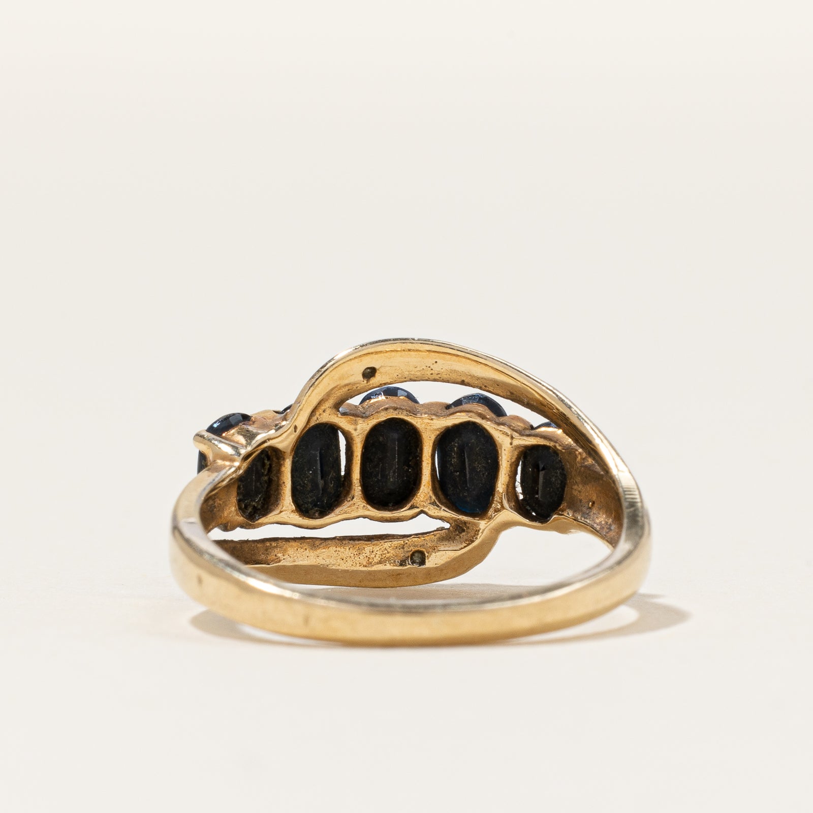 10k Yellow Gold Sapphire and Diamond Ring | 1.85ctw, 0.01ctw | SZ 4.25