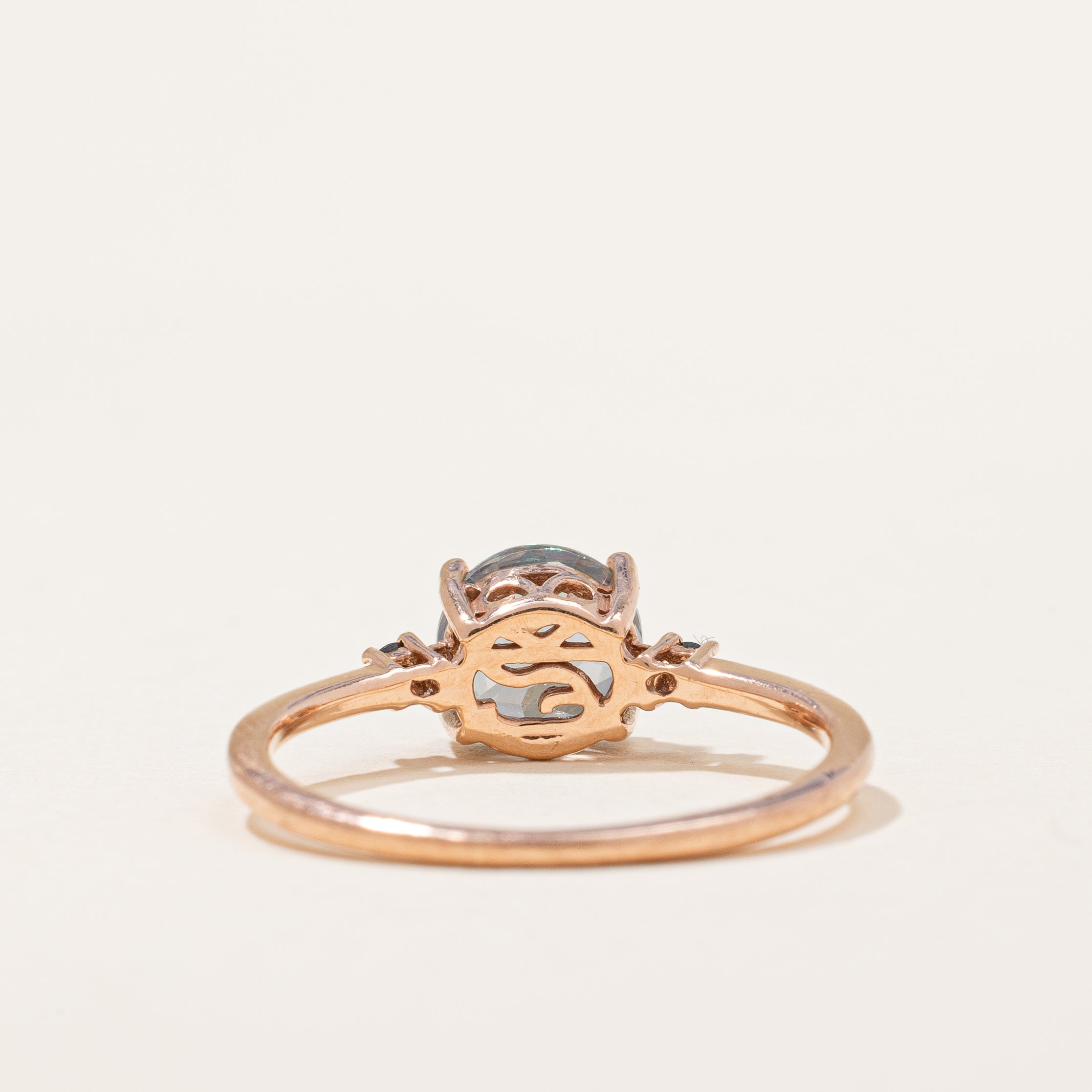Bague en topaze mystique et diamant noir | 1,02 ct, 0,02 ct au total | Taille 5 |
