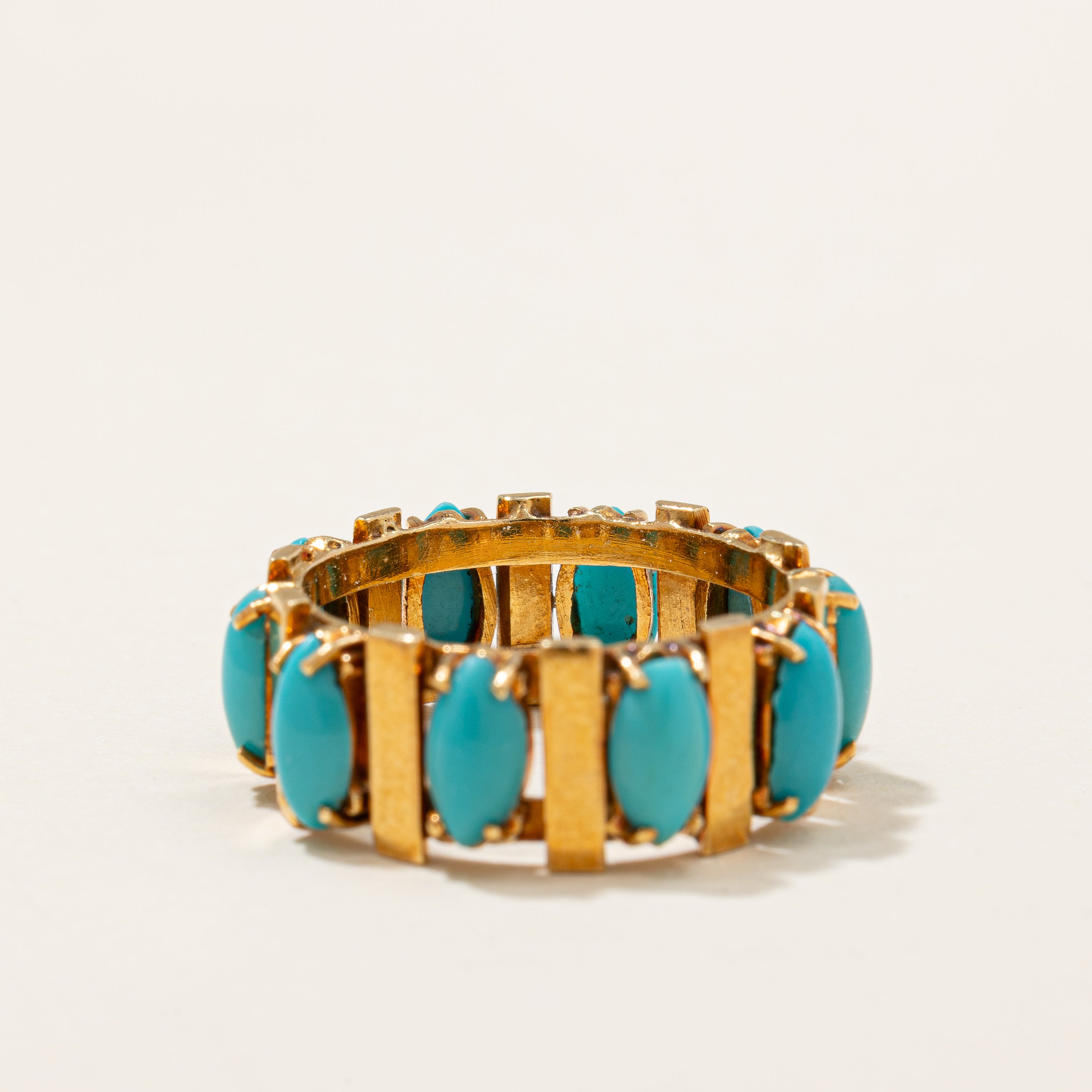 Bague en turquoise synthétique | 3,00 ct | Taille 6,75 |