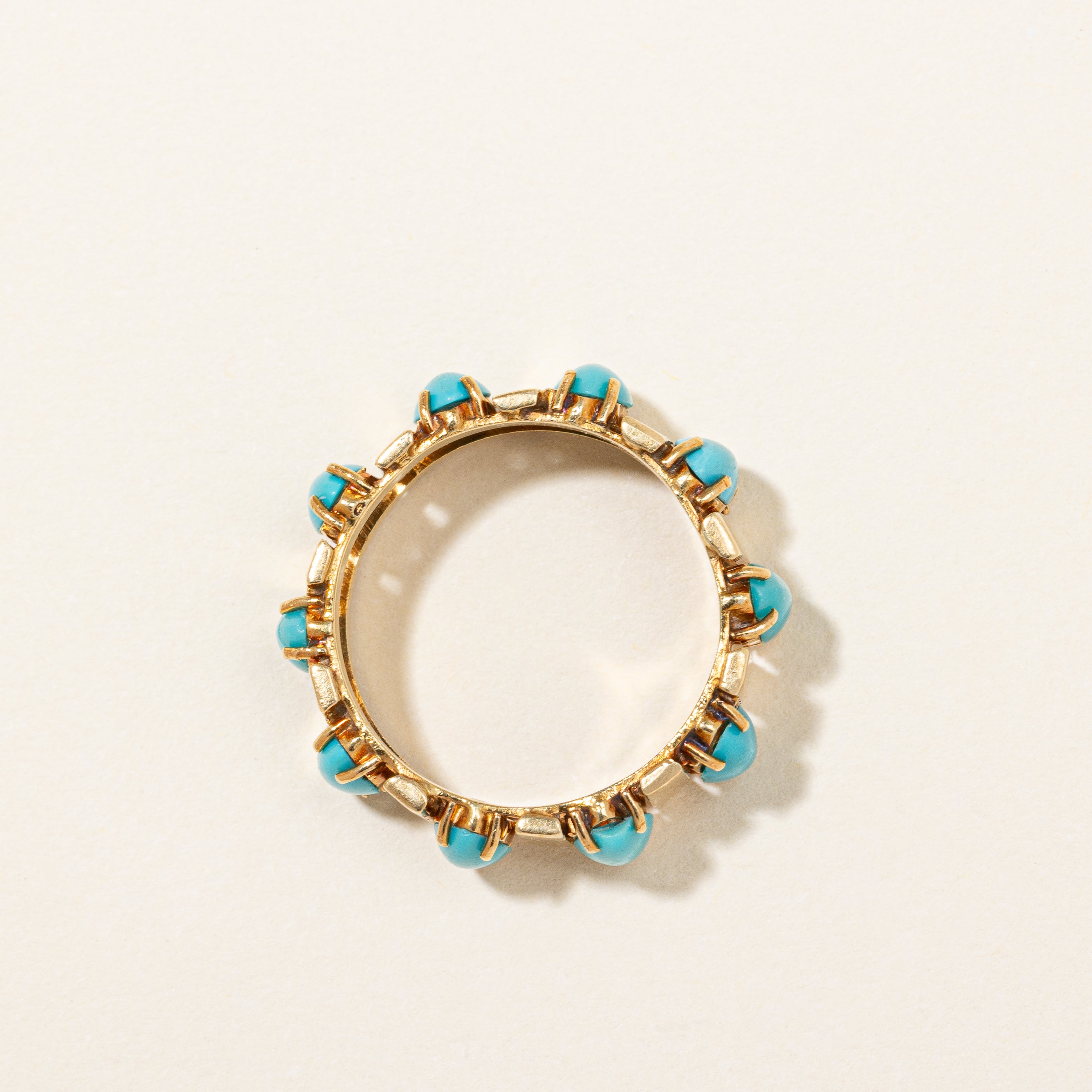 Bague en turquoise synthétique | 3,00 ct | Taille 6,75 |