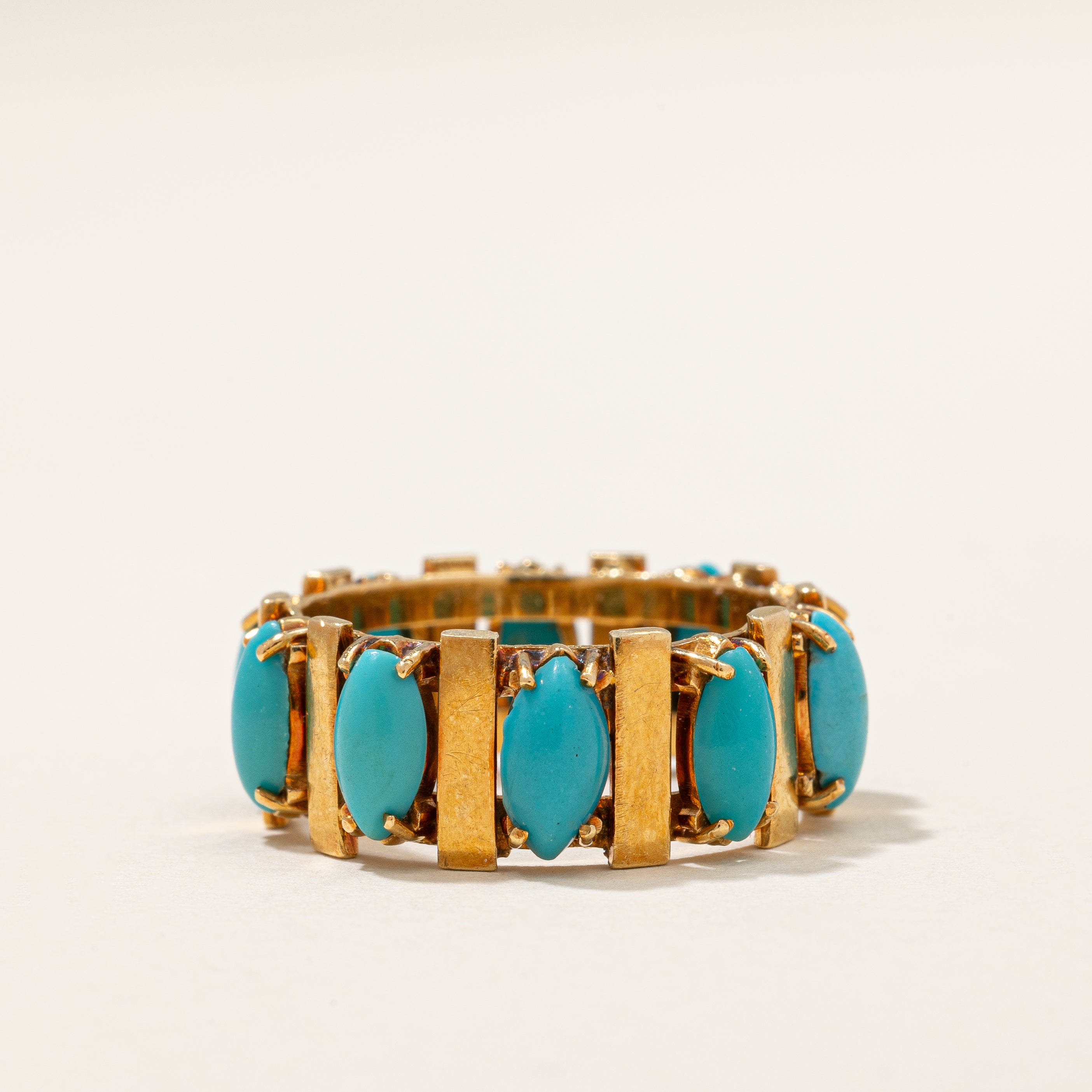 Bague en turquoise synthétique | 3,00 ct | Taille 6,75 |