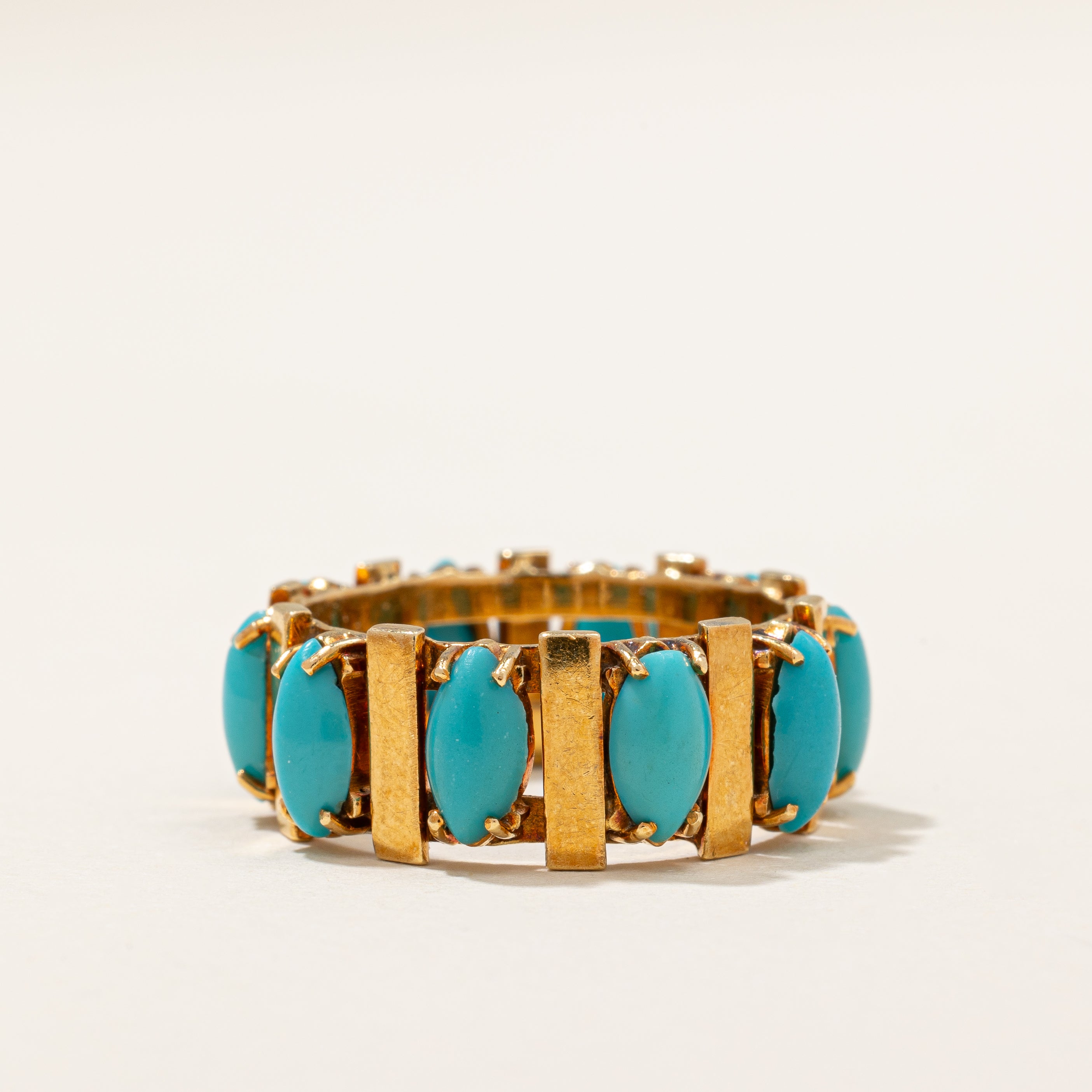 Bague en turquoise synthétique | 3,00 ct | Taille 6,75 |