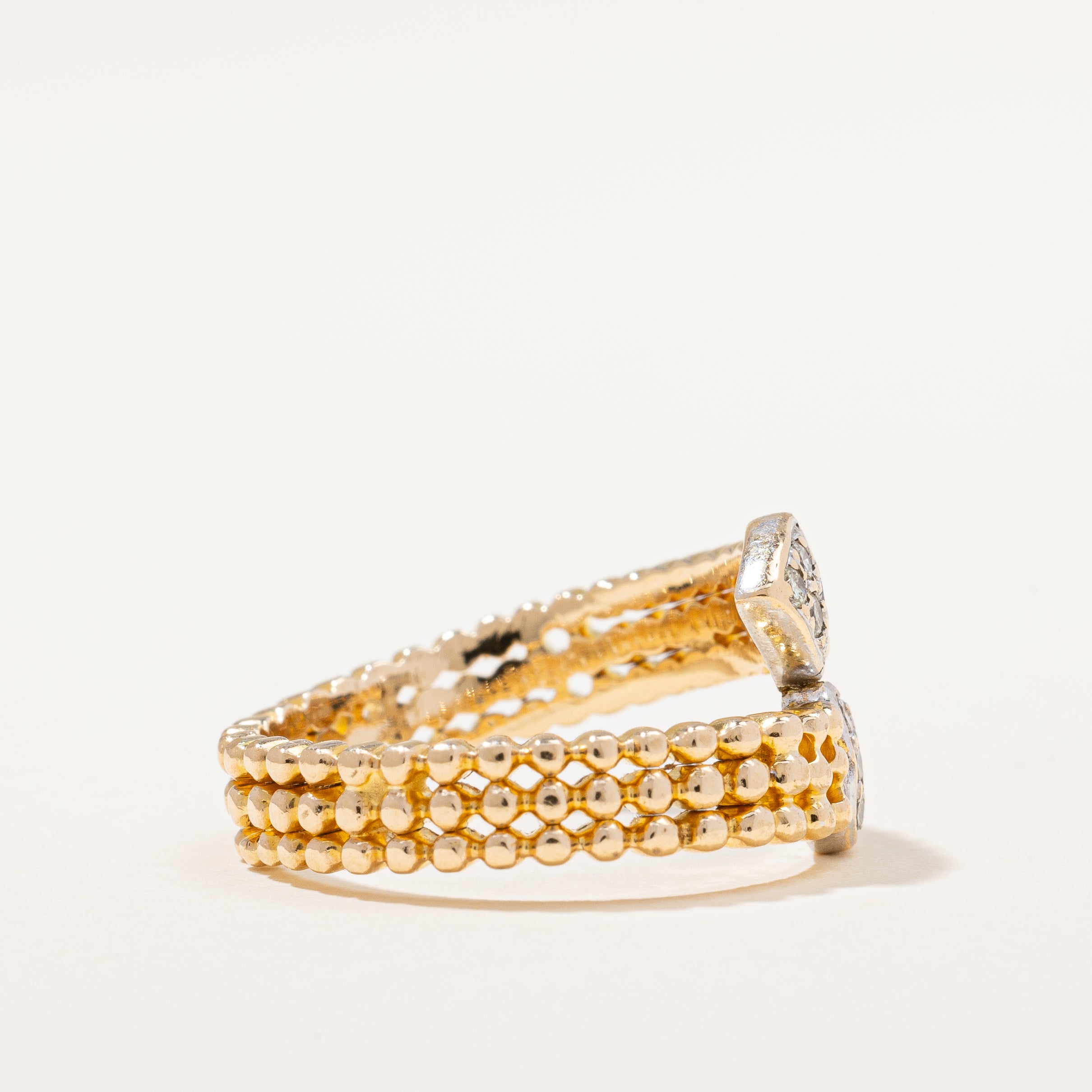 Diamond Heart Wrap Ring | 0.12ctw | SZ 5.75 |