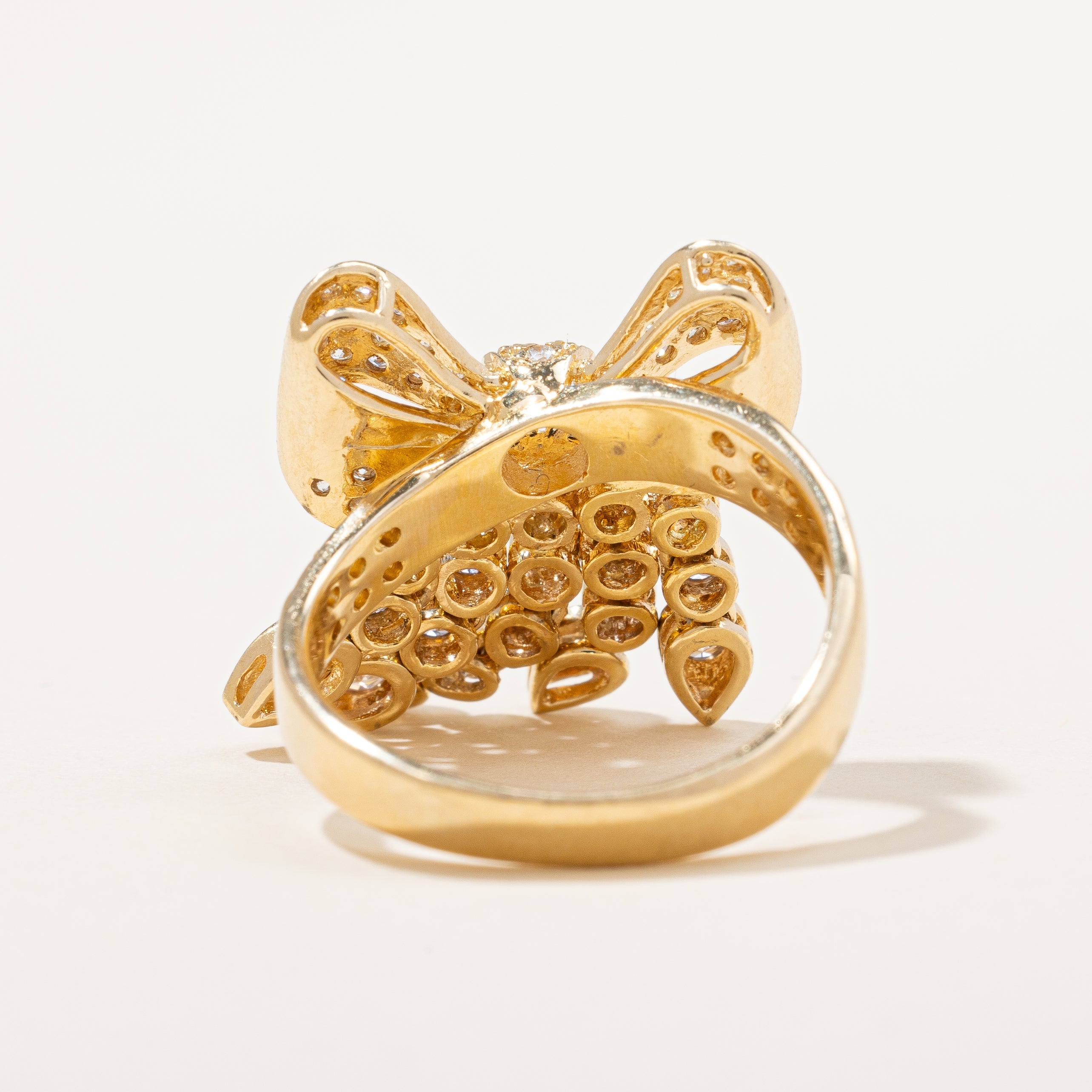 Bague nœud papillon en diamant | 0,88 ct | Taille 6,5 |