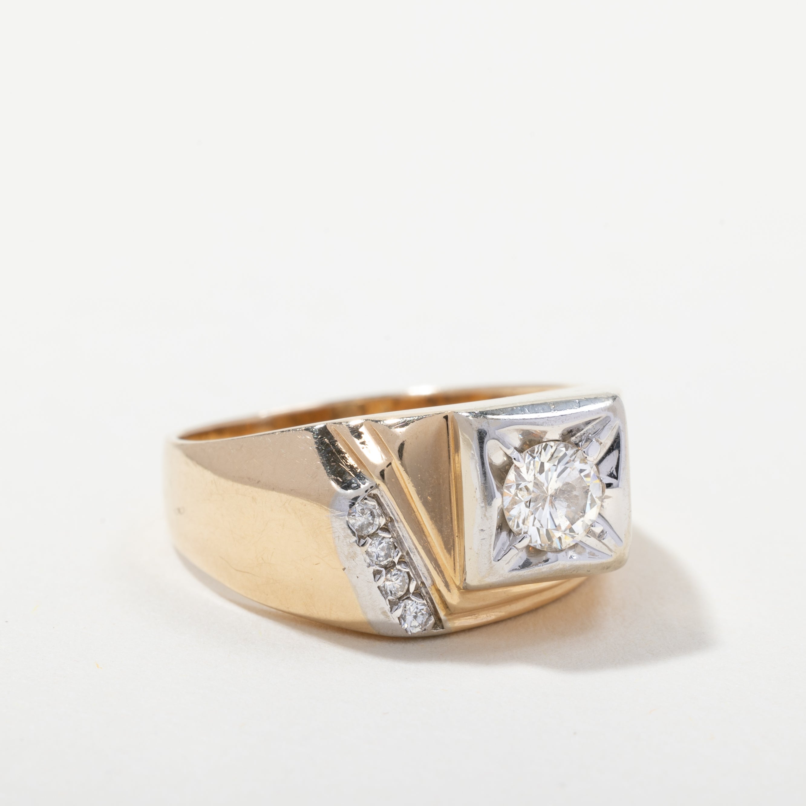 10k Yellow & White Gold Ring | 0.44ctw | Size 8