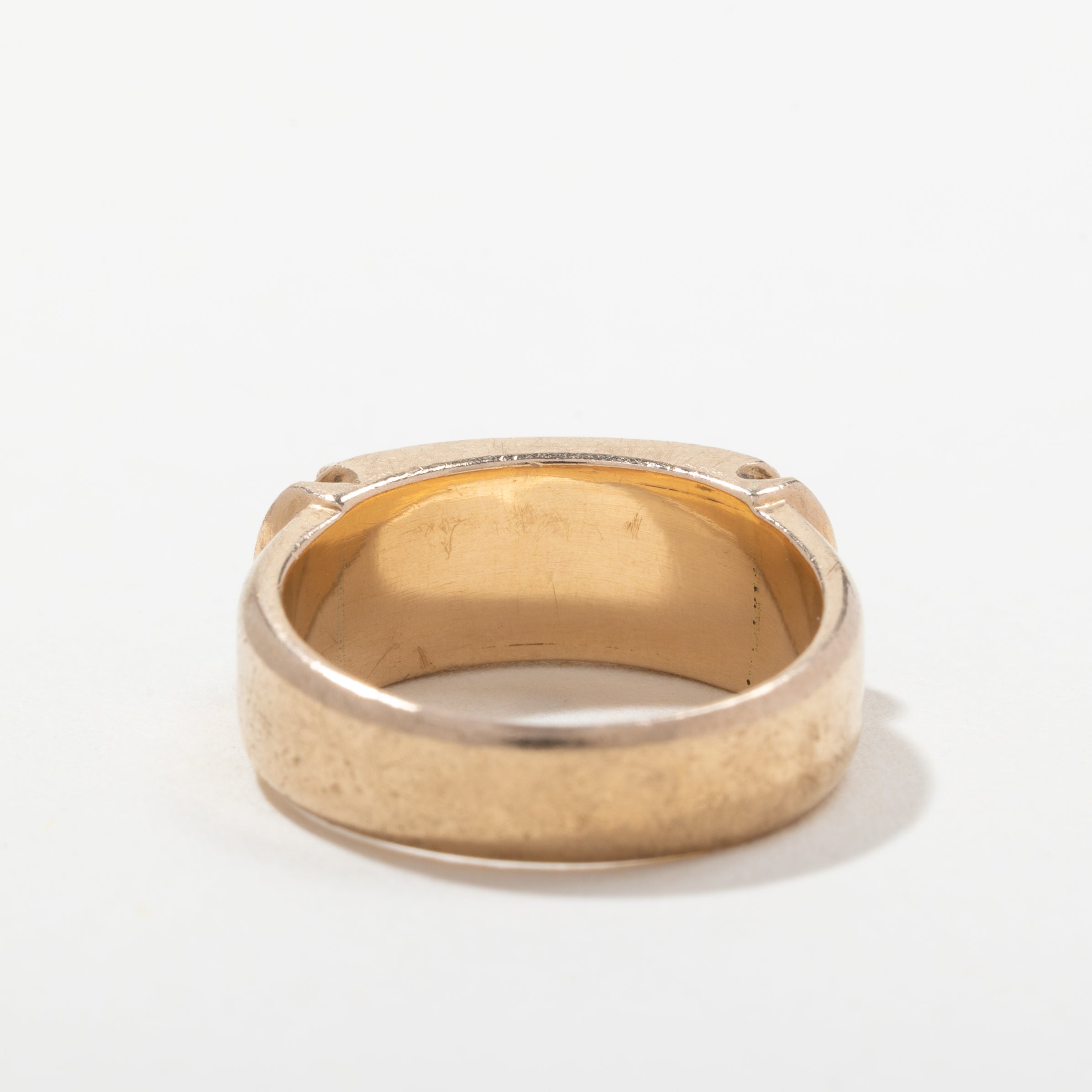 18k Yellow Gold Jade & Diamond Ring | 0.09ctw | SZ 5