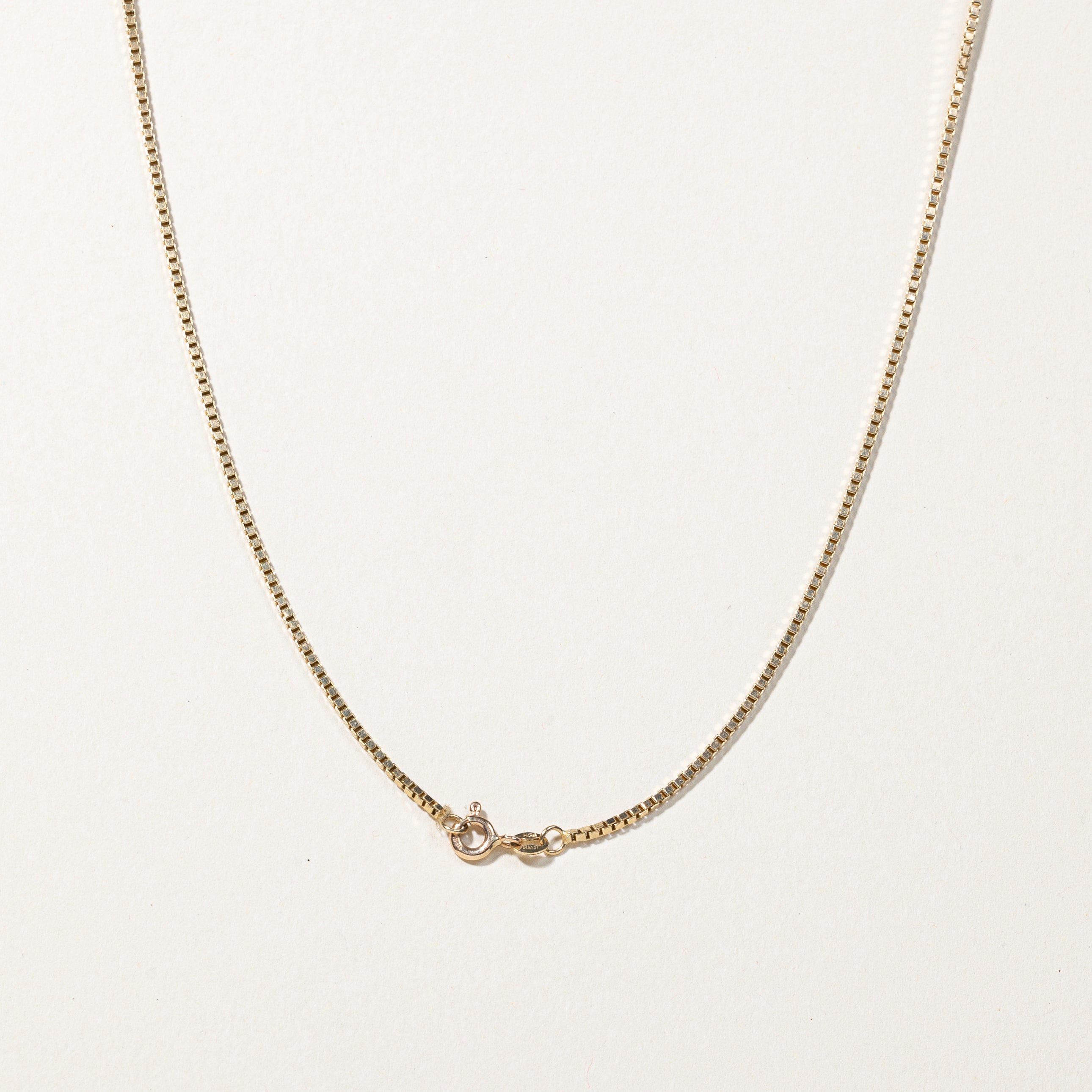 10k Yellow Gold Box Link Chain | 24"