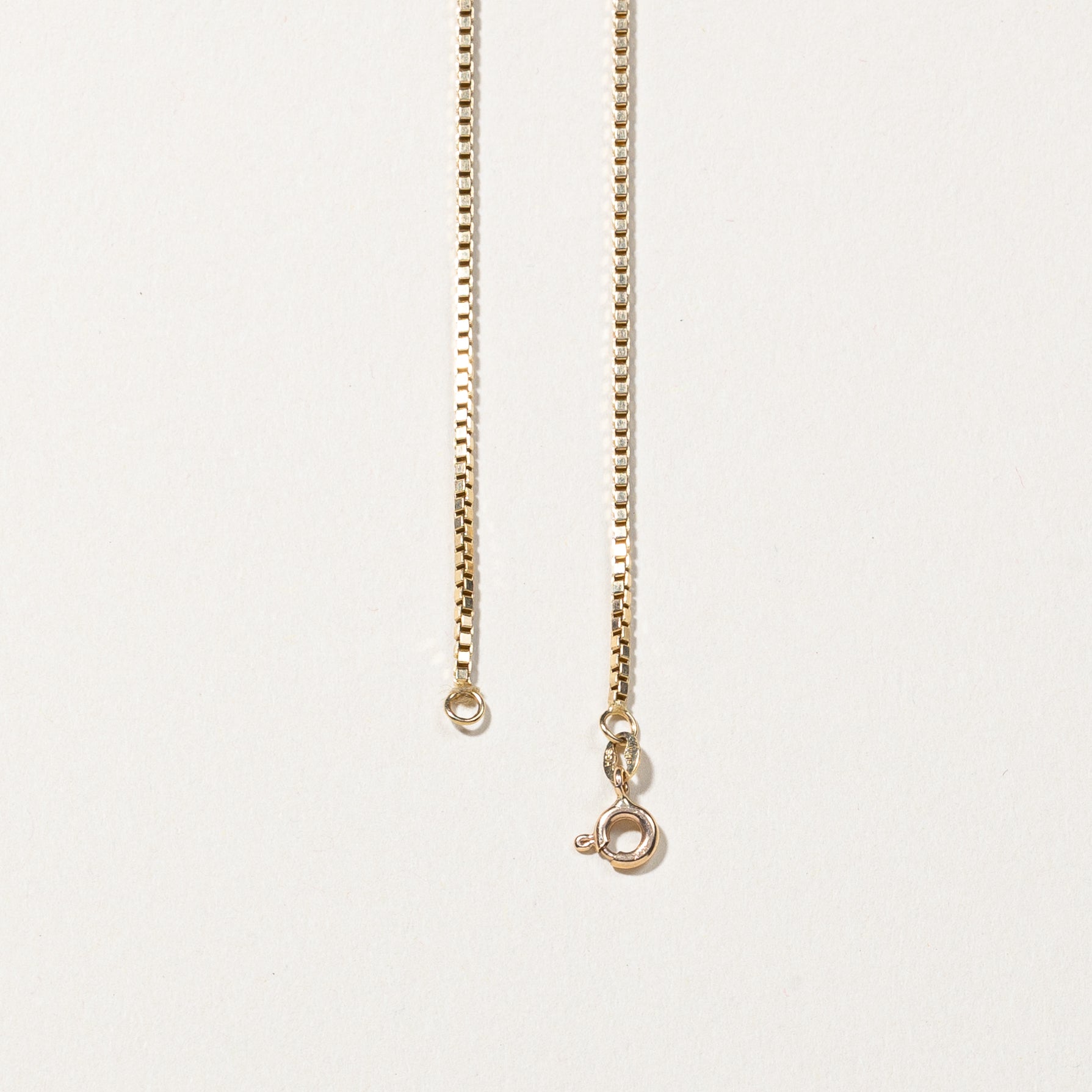 10k Yellow Gold Box Link Chain | 24"