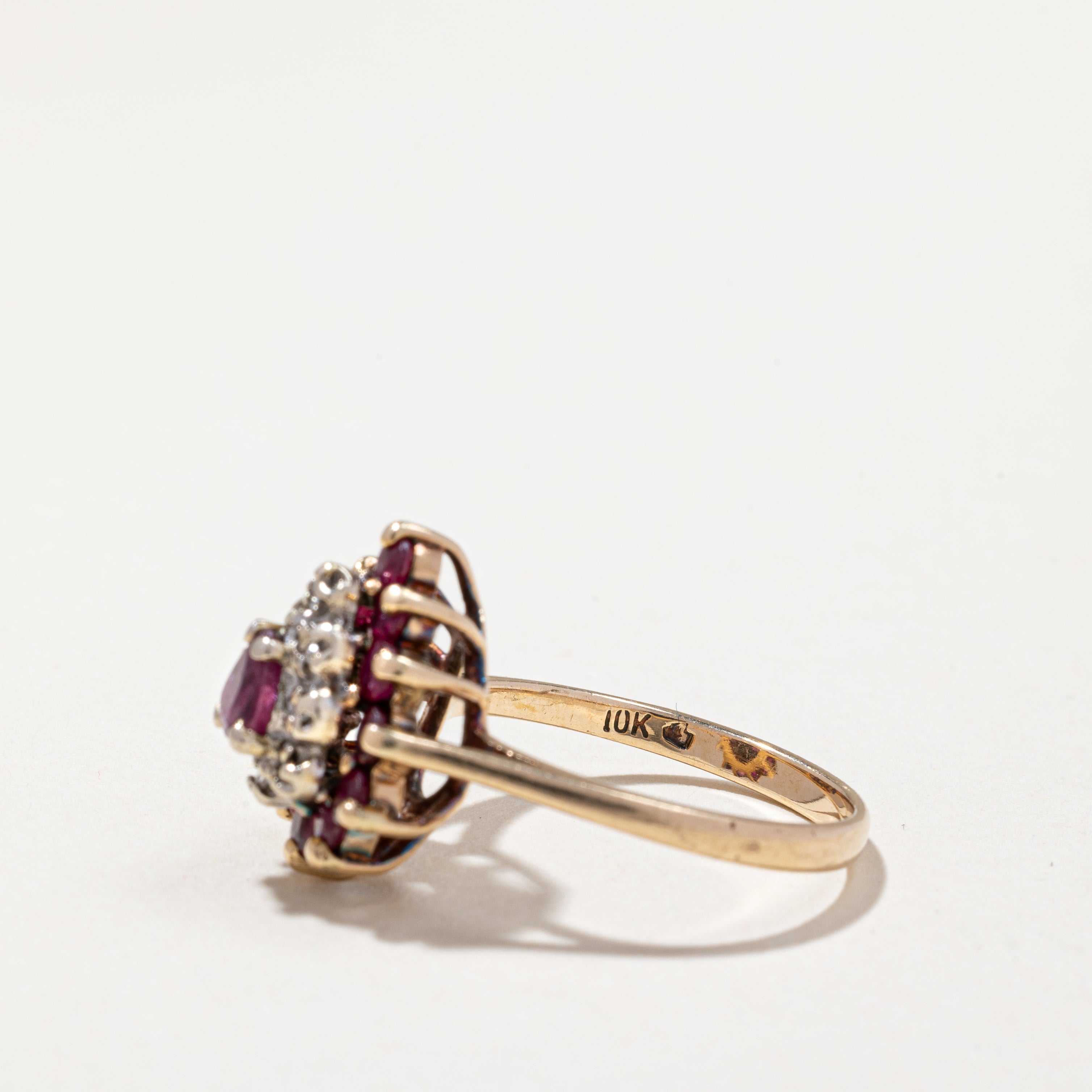 Ruby & Diamond Cocktail Ring | 1.00ctw, 0.02ctw | SZ 6.5 |