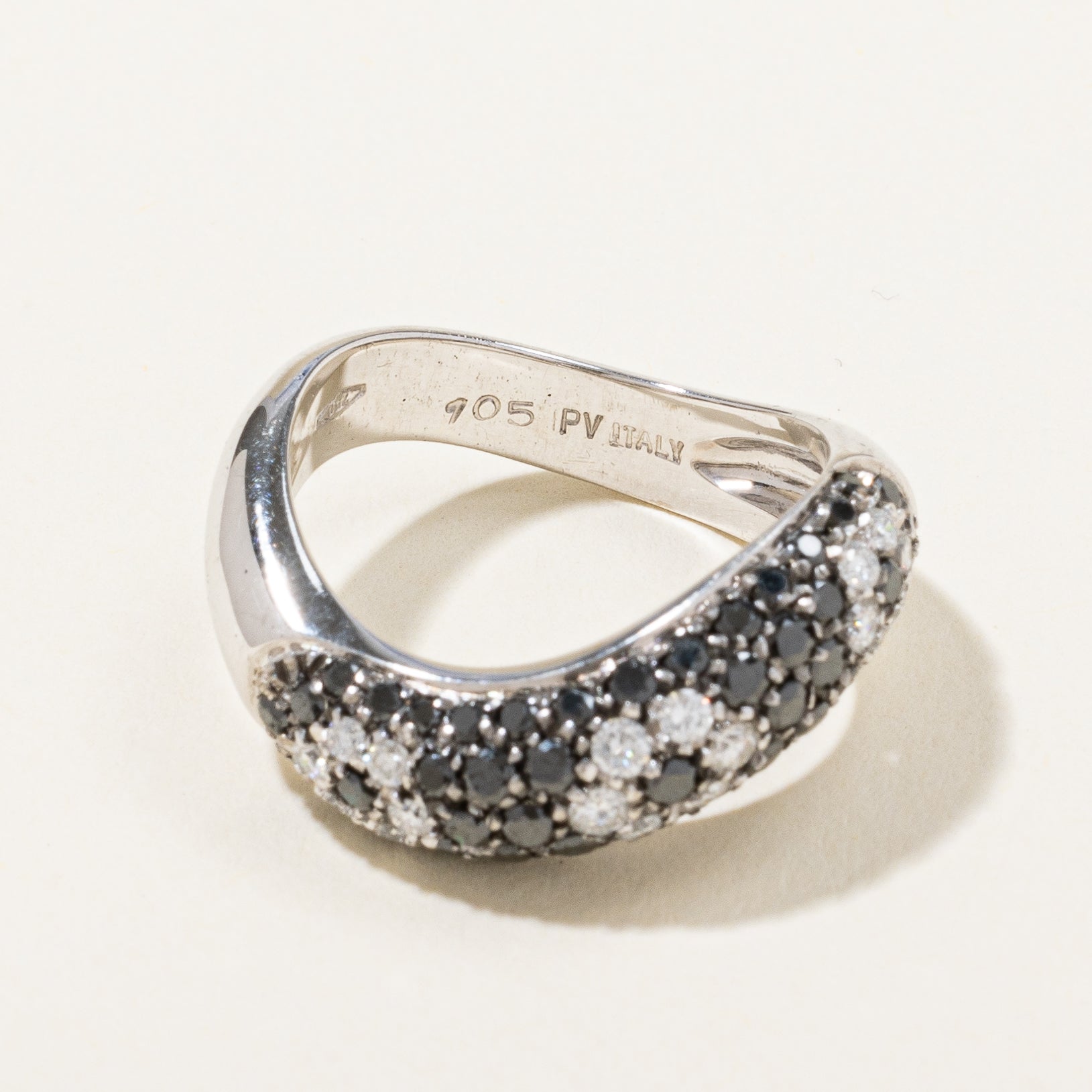 Black & White Diamond Floral Ring | 1.05ctw | SZ 5.75 |