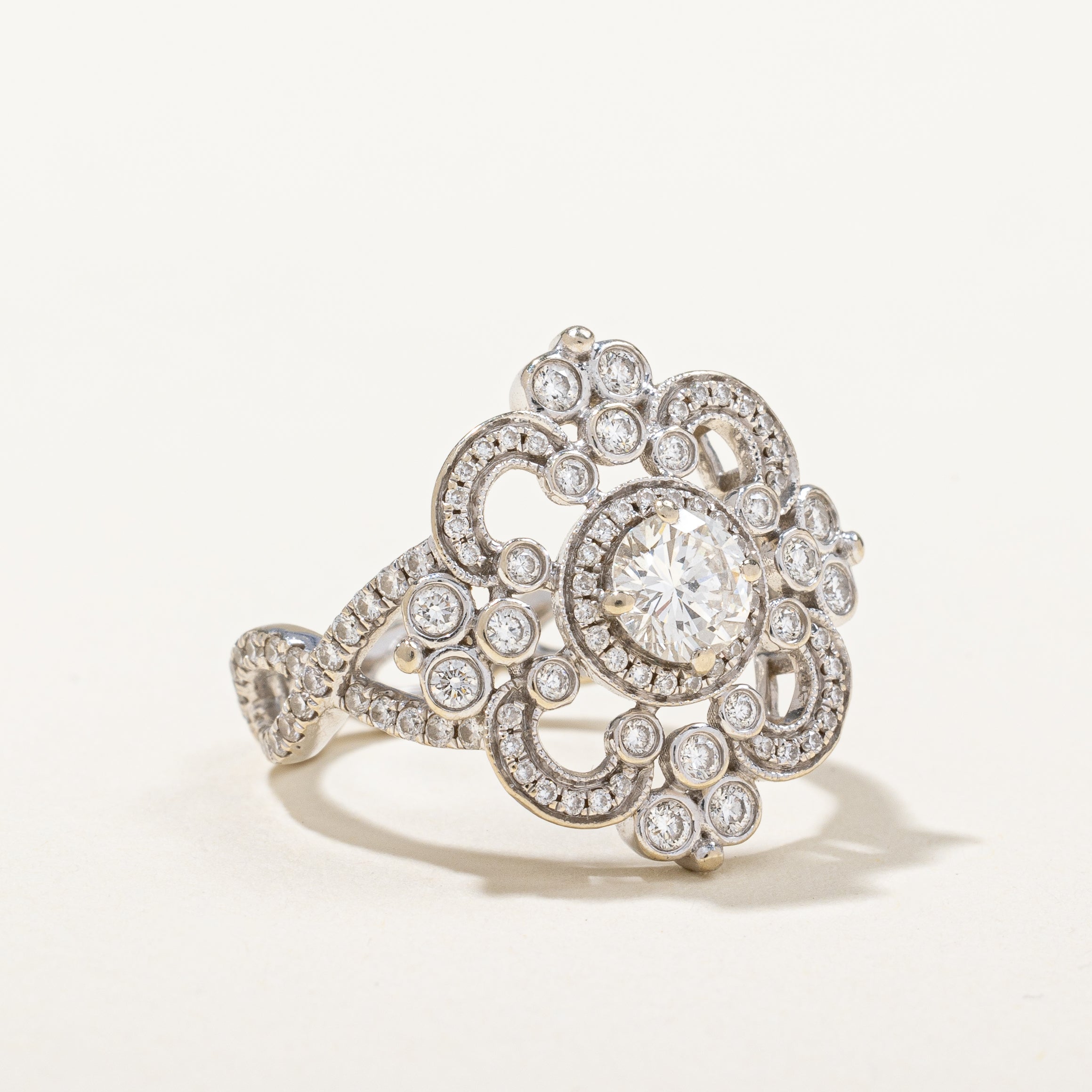 Bague en diamant certifiée GIA | 1,09 ct | Taille 5,5 |