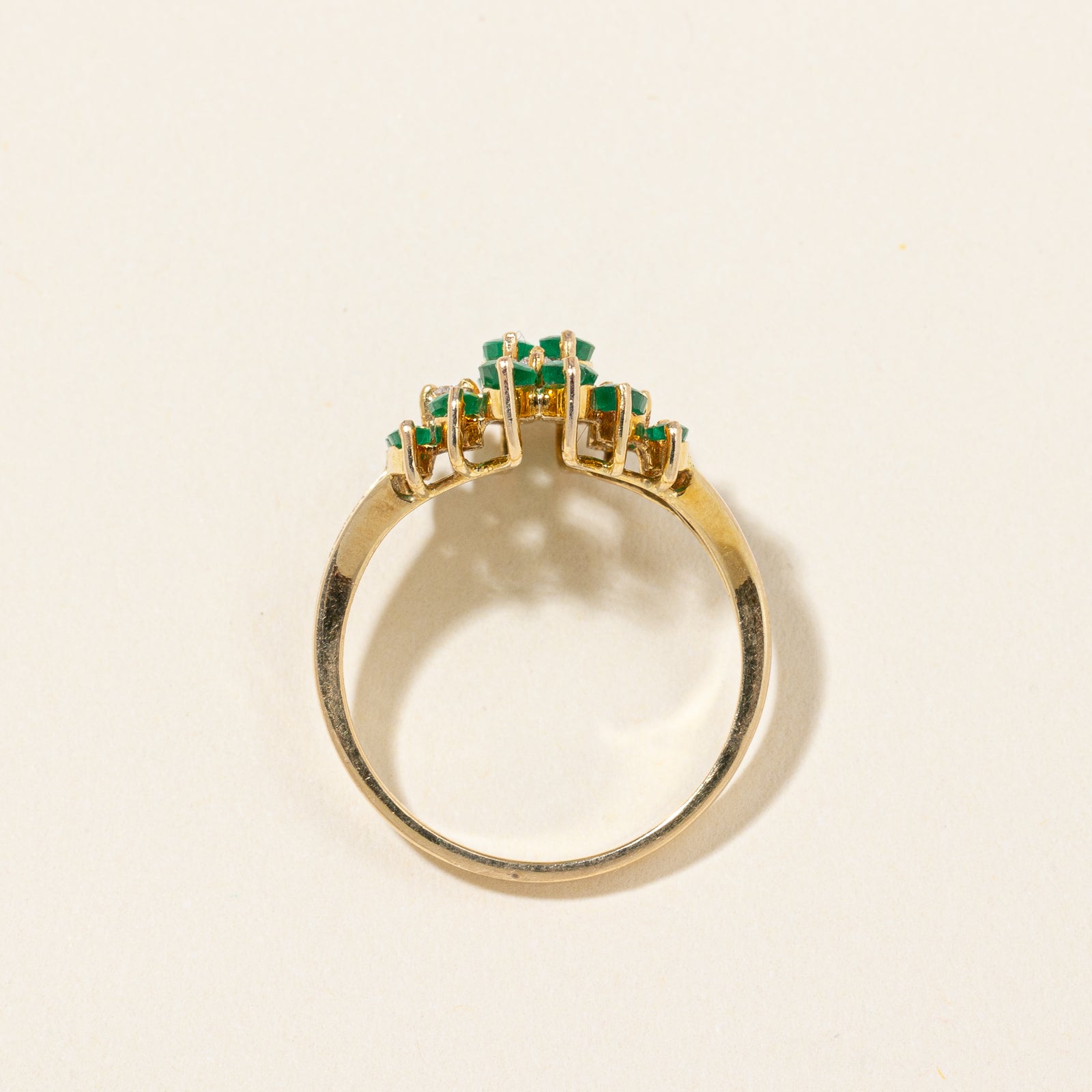 Bague cocktail émeraude et diamants | 0,75 ct, 0,04 ct | Taille 7 |
